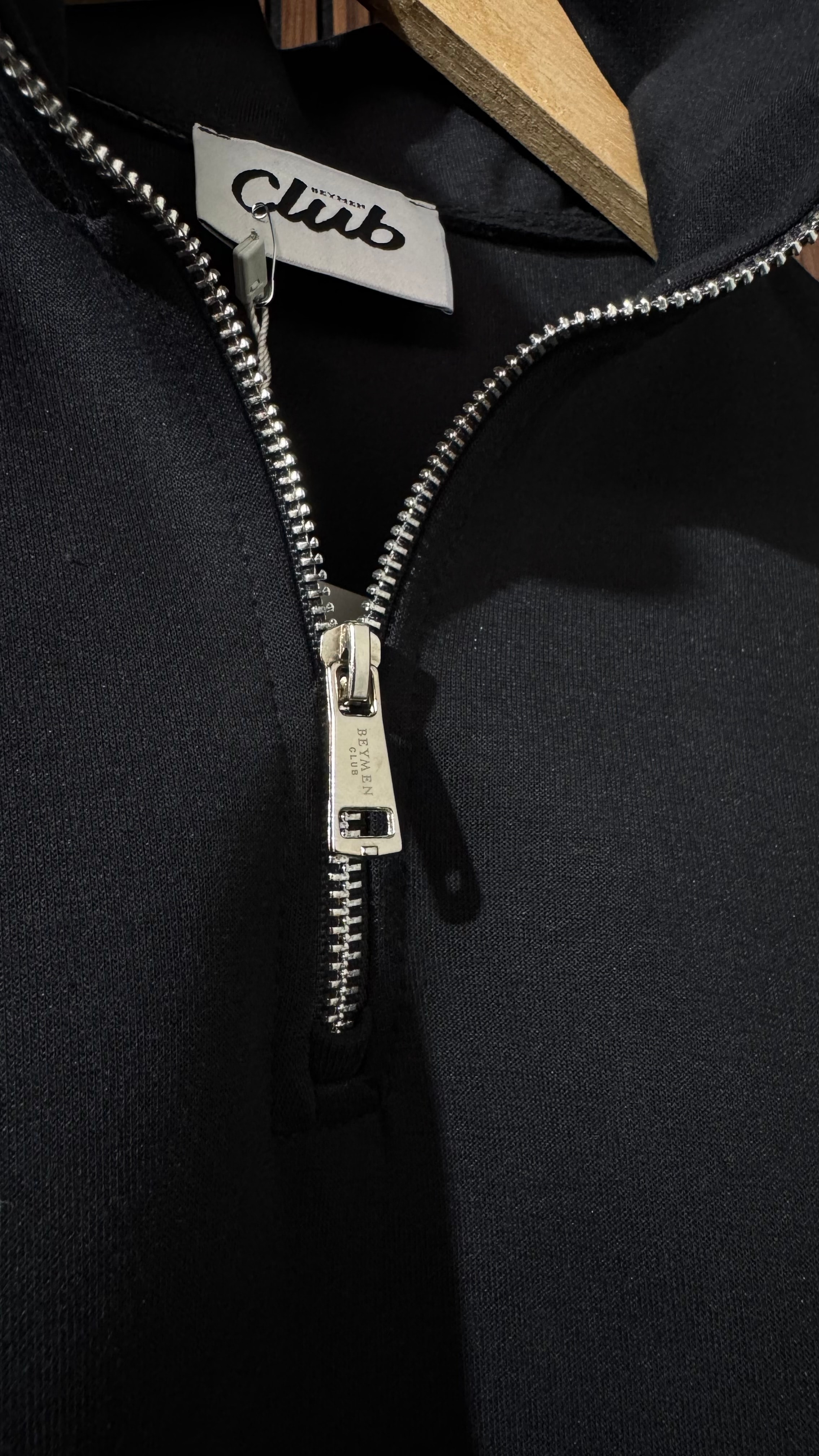 BYMN Premium Half Zip Siyah Sweatshirt