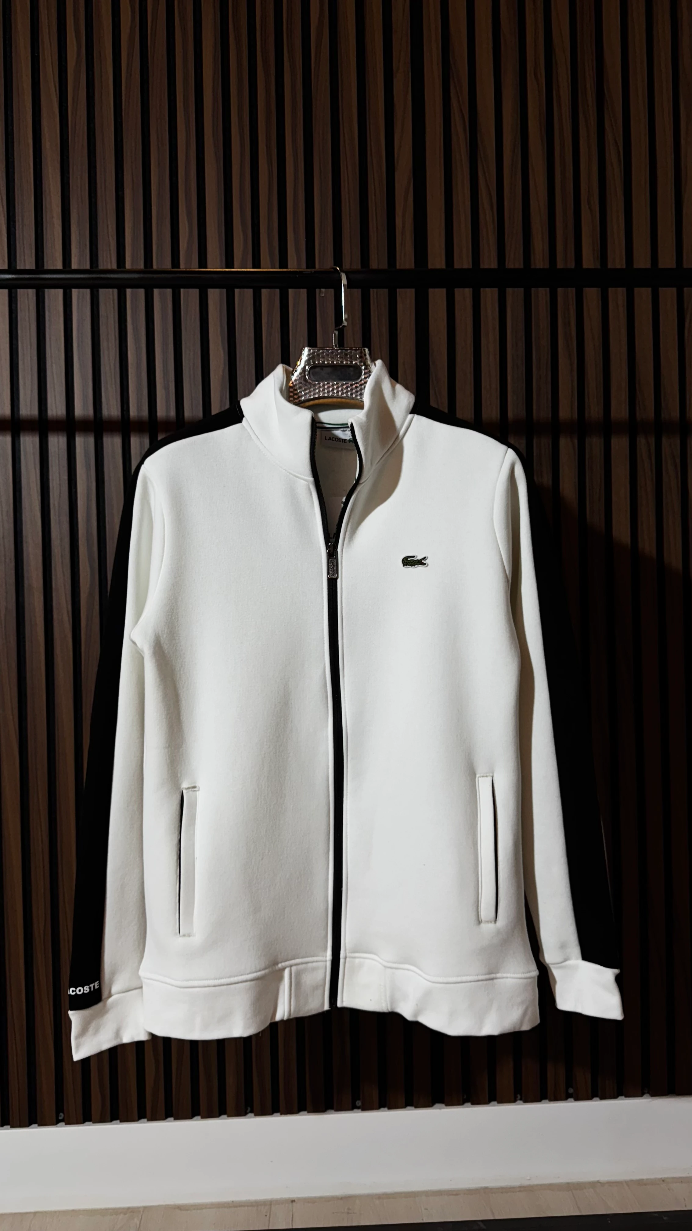 LCST Premium Şeritli Beyaz Hırka 