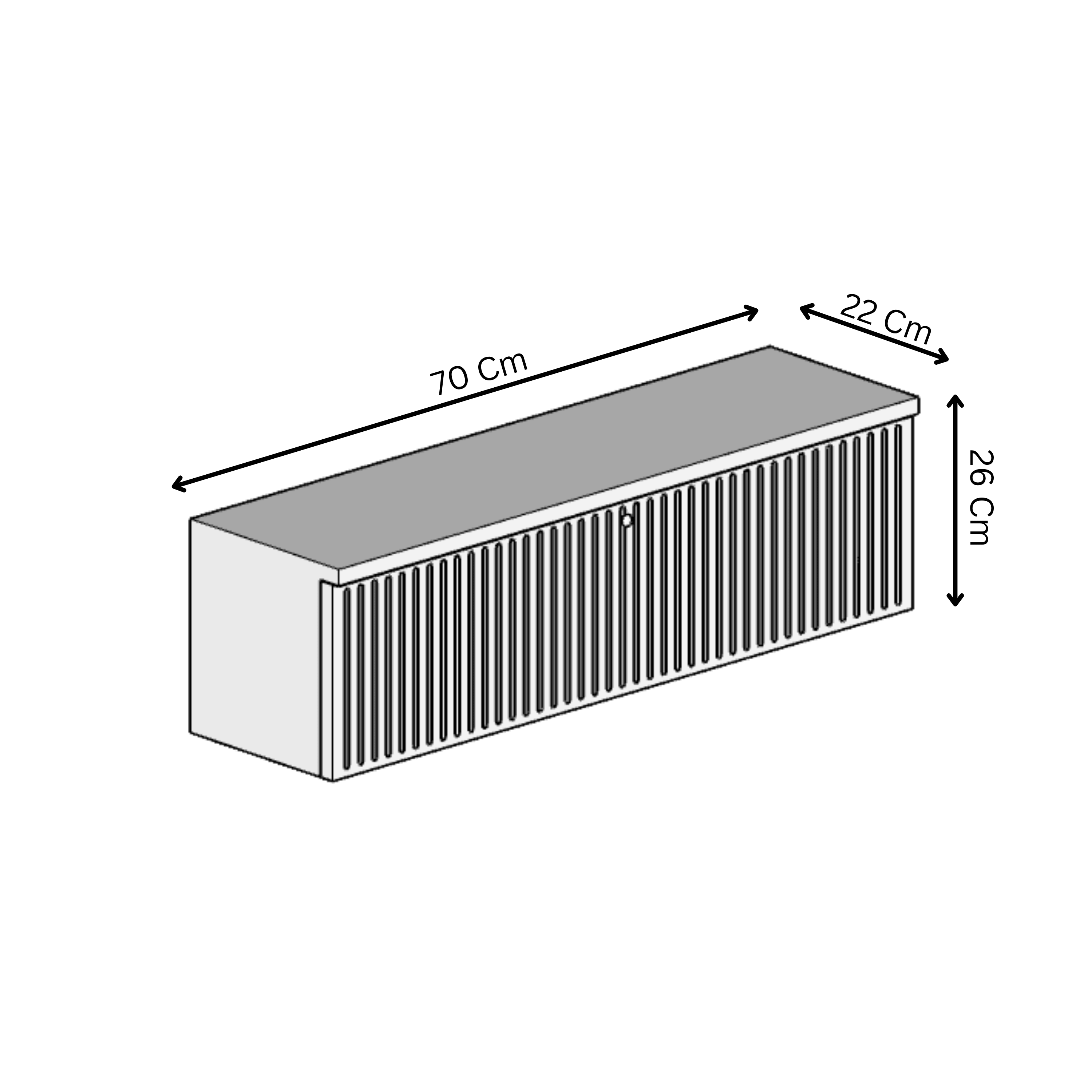 MİMOSA MDF DUVARA MONTE KAPAKLI DRESUAR (90 cm)
