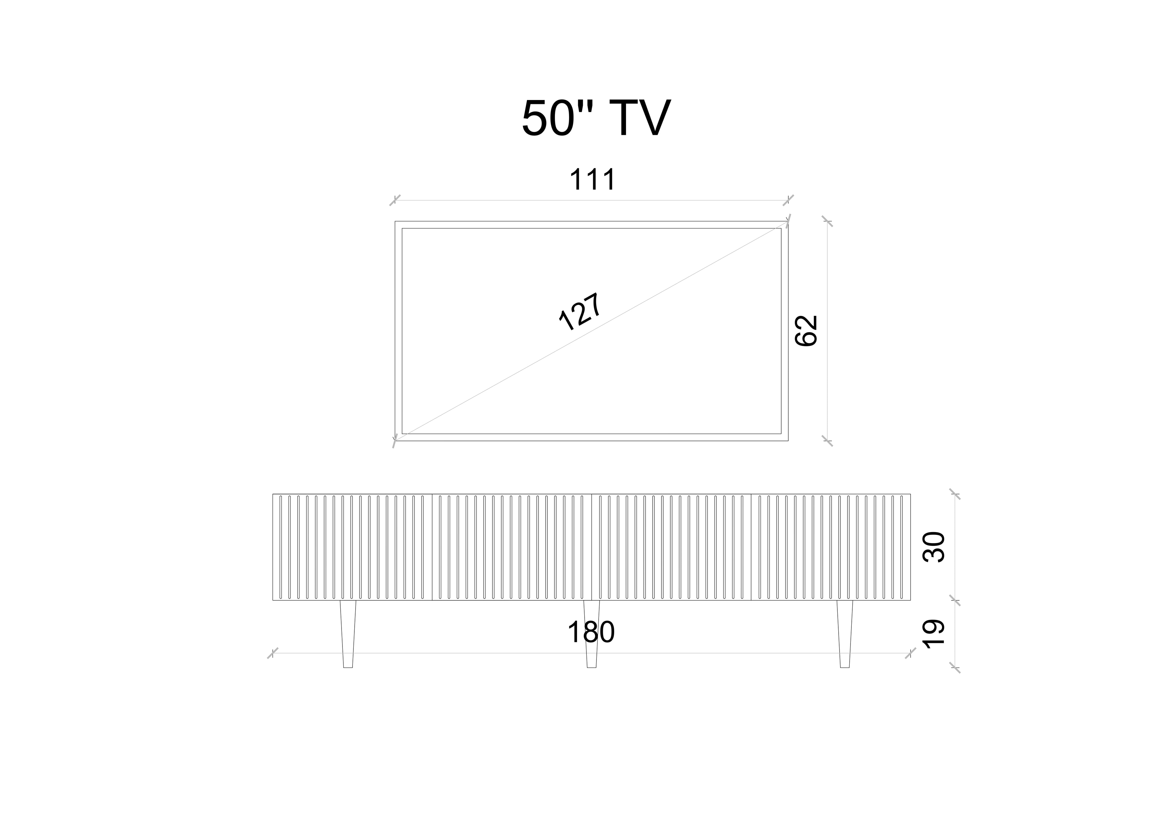 Capella 180 Cm Tv Ünitesi Mdf 4 Kapaklı Ahşap Ayaklı 