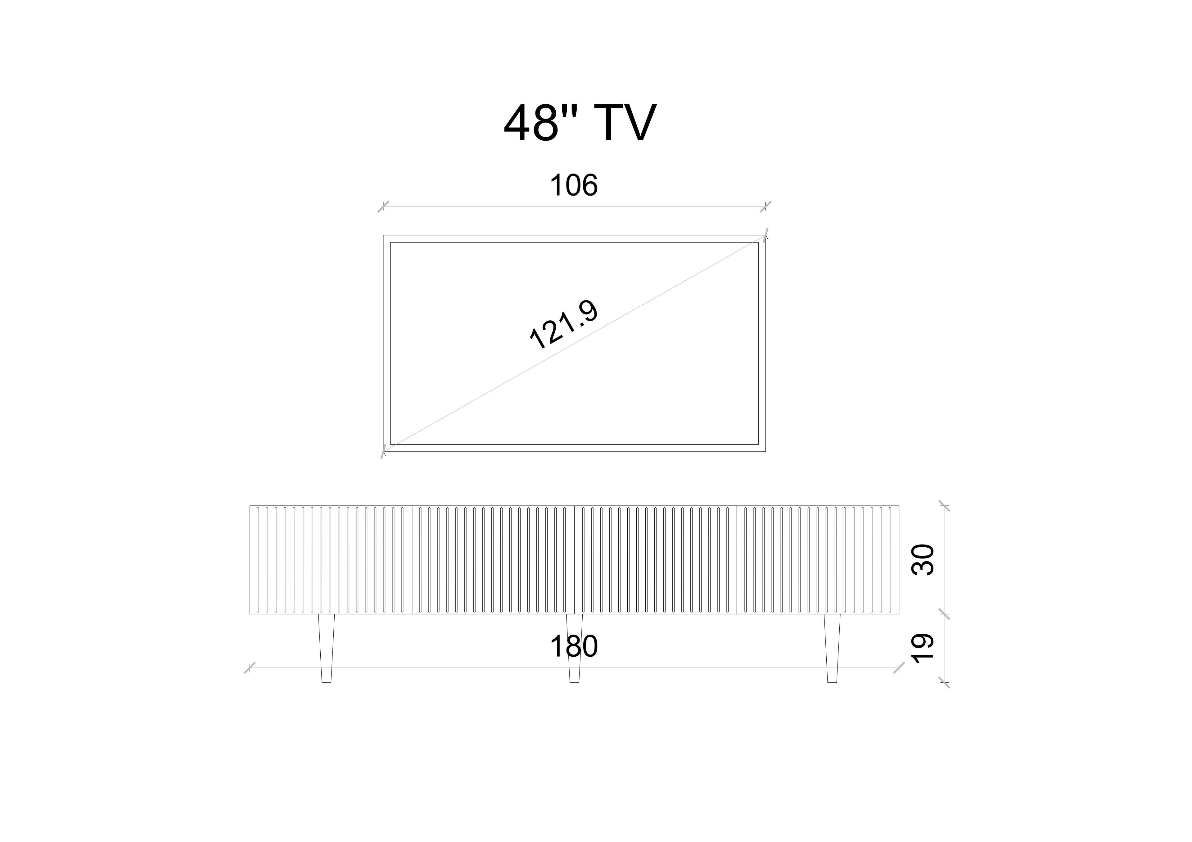 Capella 180 Cm Tv Ünitesi Mdf 4 Kapaklı Ahşap Ayaklı 