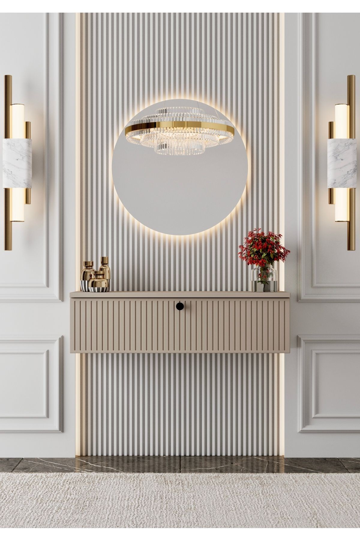 MİMOSA MDF DUVARA MONTE KAPAKLI DRESUAR (90 cm)