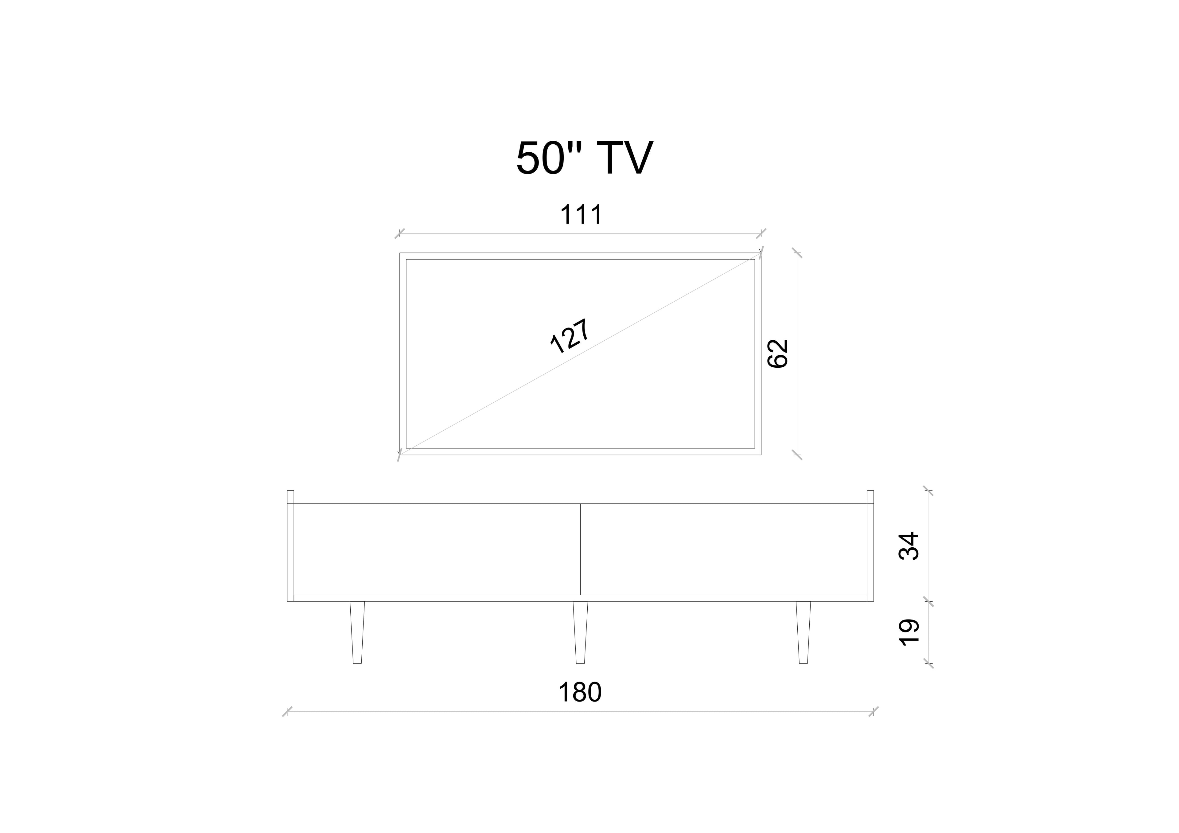 RİGEL MDF 2 KAPAKLI (DÜŞME KAPAK) AHŞAP AYAKLI COUNTRY 180 CM TV ÜNİTESİ