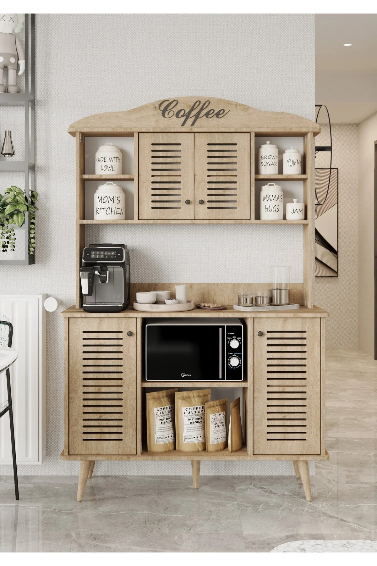 Avior Kahve Köşesi MDF 185 x 120 x 40 CM - SAFİR MEŞE