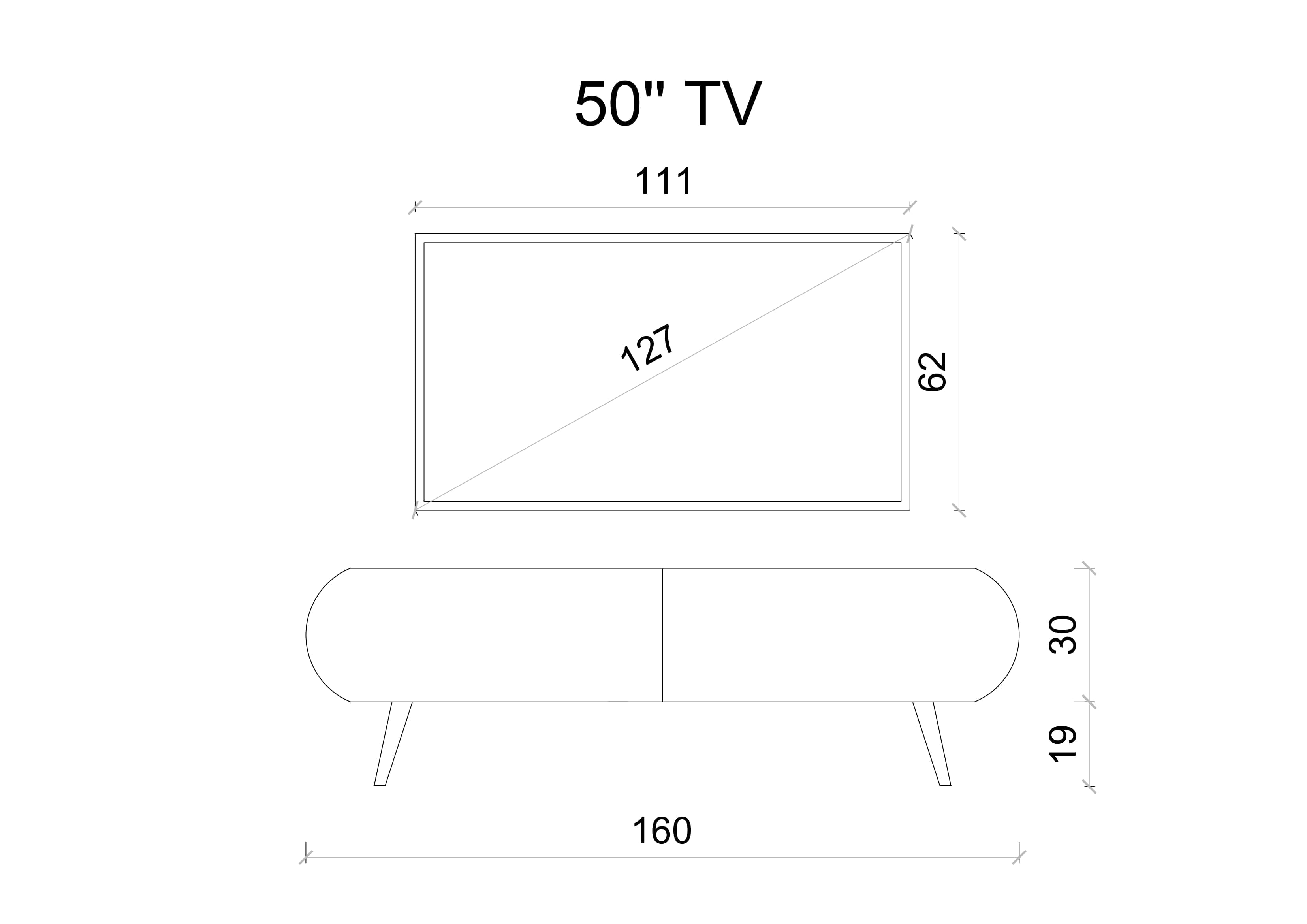 Regulus Mdf 2 Kapaklı Ahşap Ayaklı 160 Cm Country Tv Ünitesi