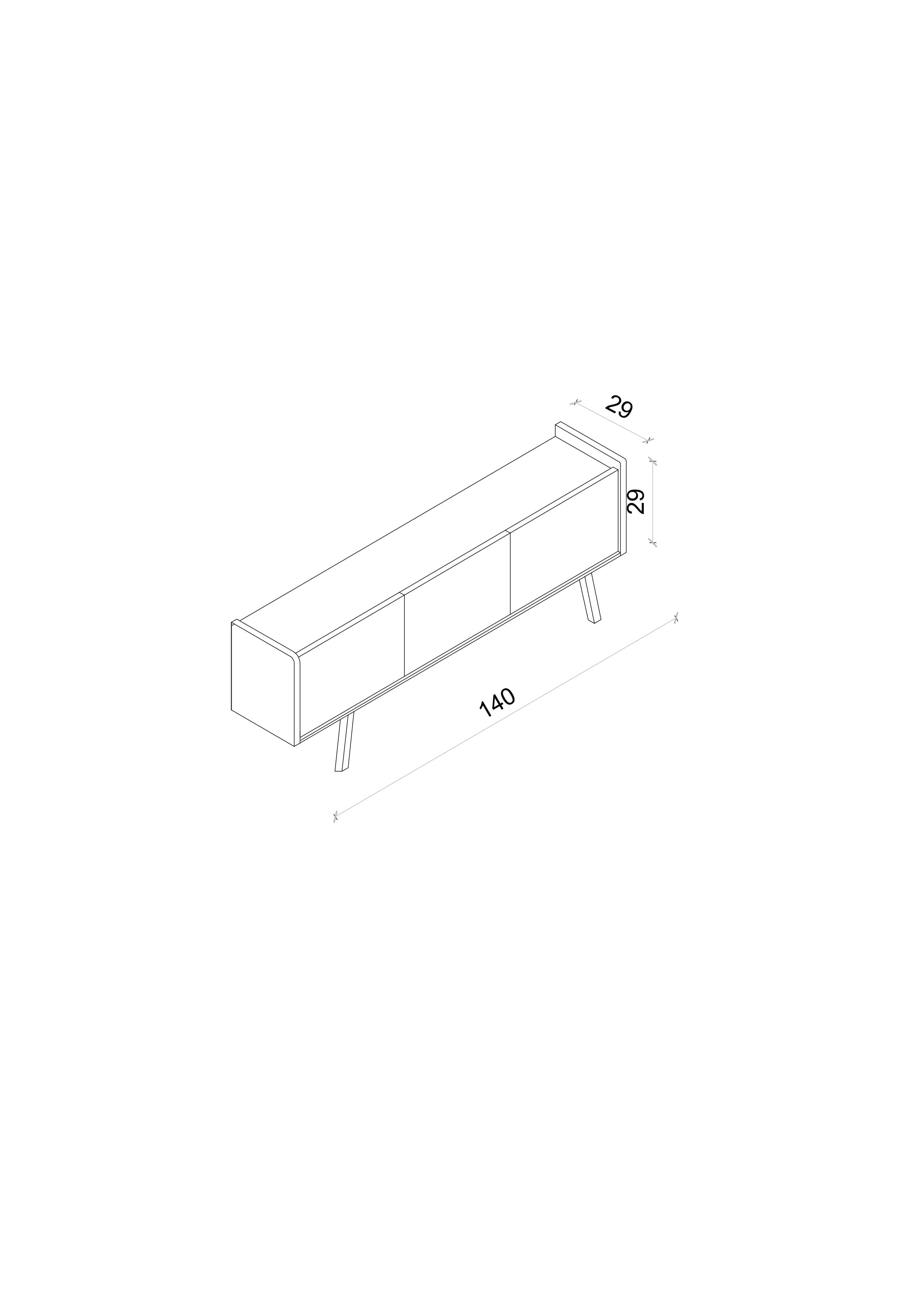 SPİCA SAFİR MEŞE RENGİ MDF AHŞAP AYAKLI 140 CM TV ÜNİTESİ