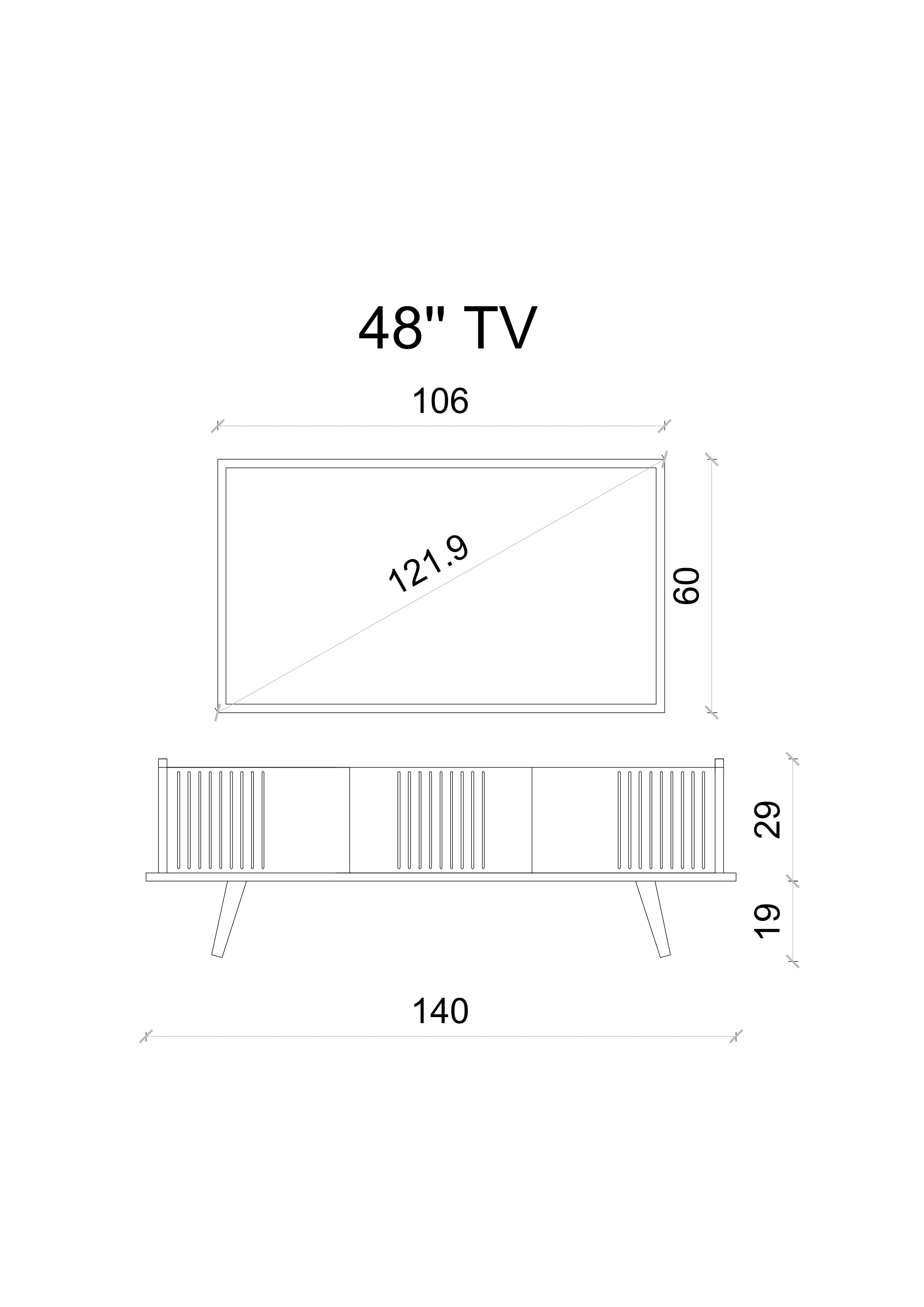 SPİCA SAFİR MEŞE RENGİ MDF AHŞAP AYAKLI 140 CM TV ÜNİTESİ