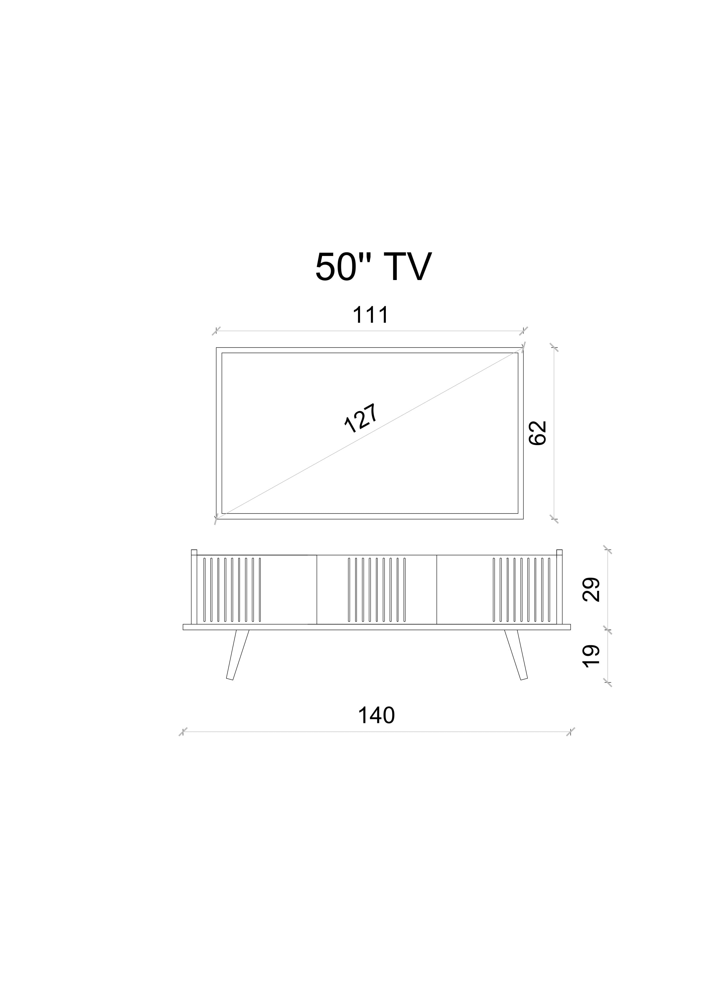 SPİCA SAFİR MEŞE RENGİ MDF AHŞAP AYAKLI 140 CM TV ÜNİTESİ