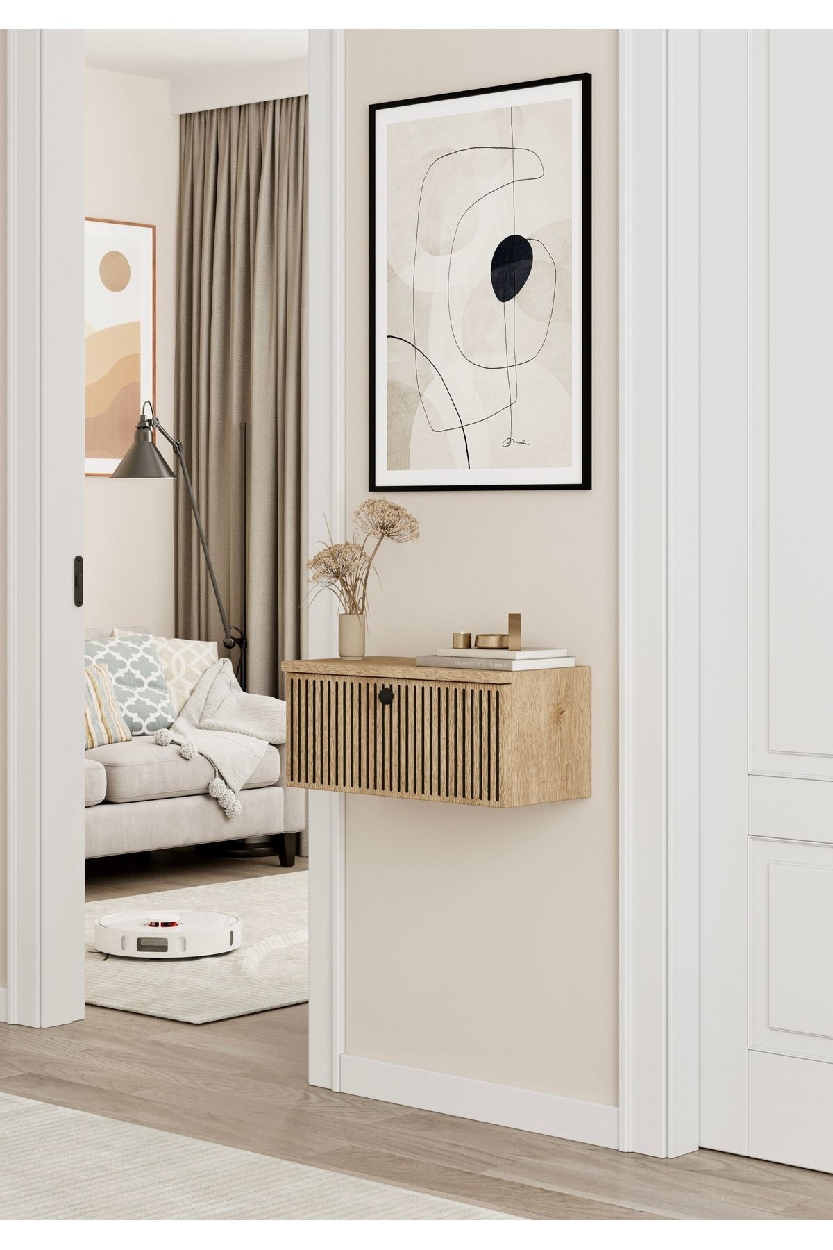 MİMOSA MDF DUVARA MONTE KAPAKLI DRESUAR (50 cm)