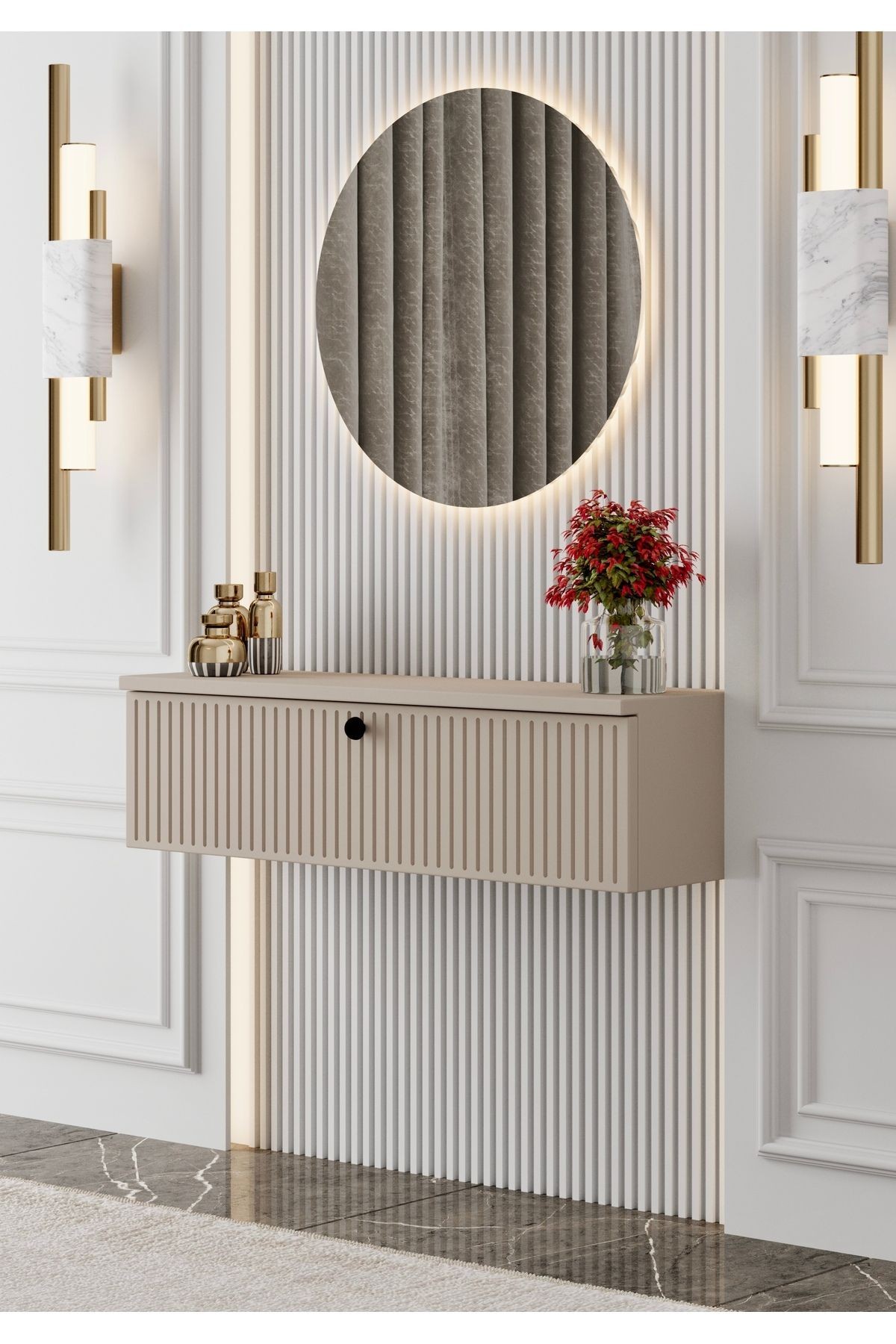 MİMOSA MDF DUVARA MONTE KAPAKLI DRESUAR (90 cm)