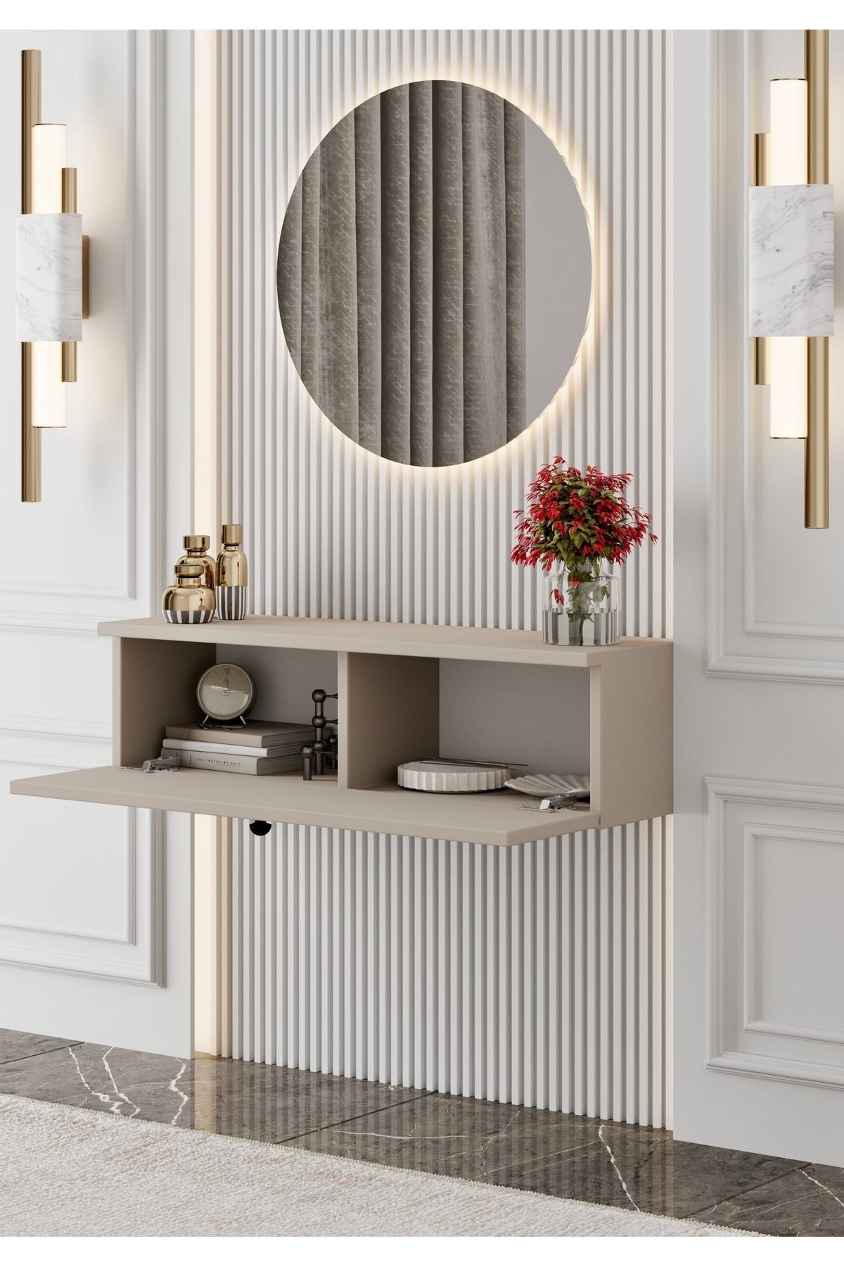 MİMOSA MDF DUVARA MONTE KAPAKLI DRESUAR (90 cm)