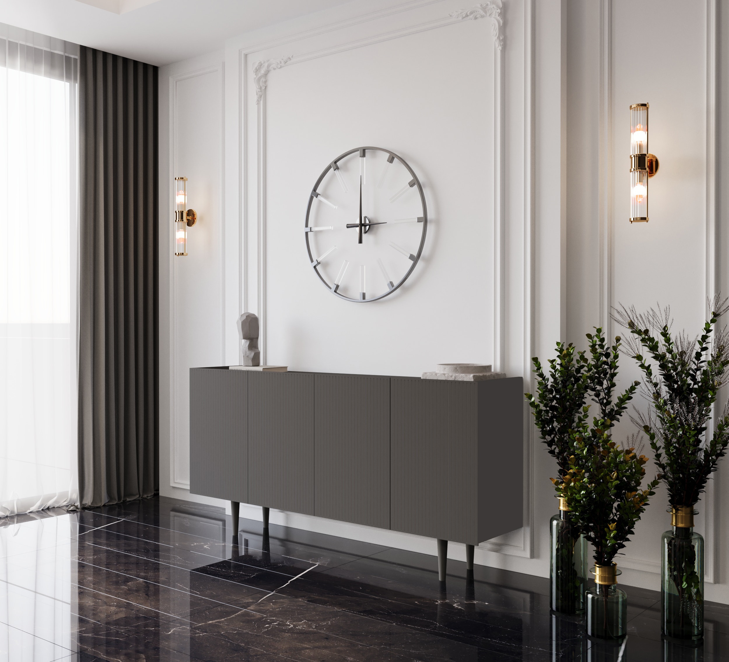 Capella Mdf 4 Kapaklı Raflı 140 cm Konsol