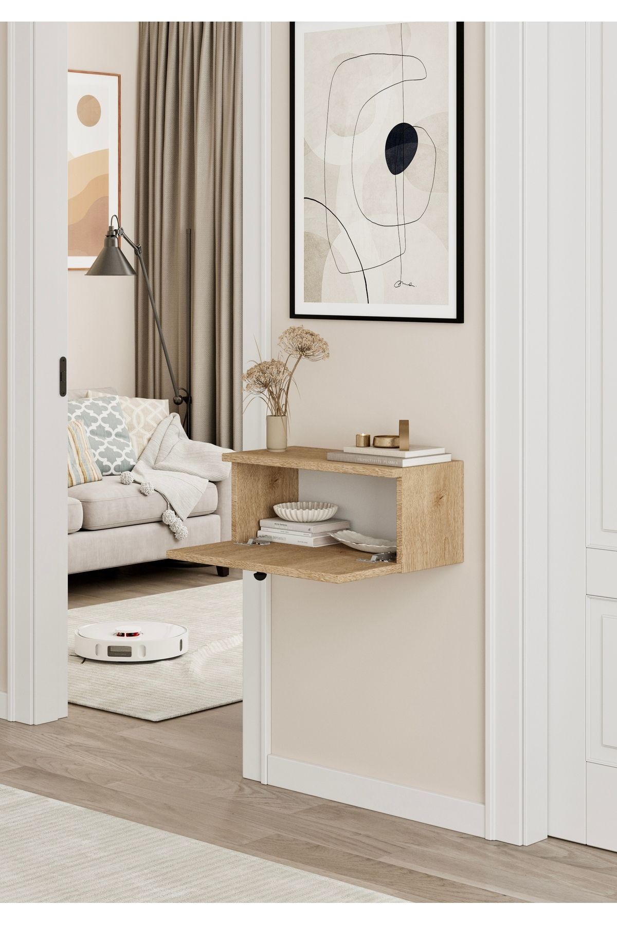 MİMOSA MDF DUVARA MONTE KAPAKLI DRESUAR (50 cm)