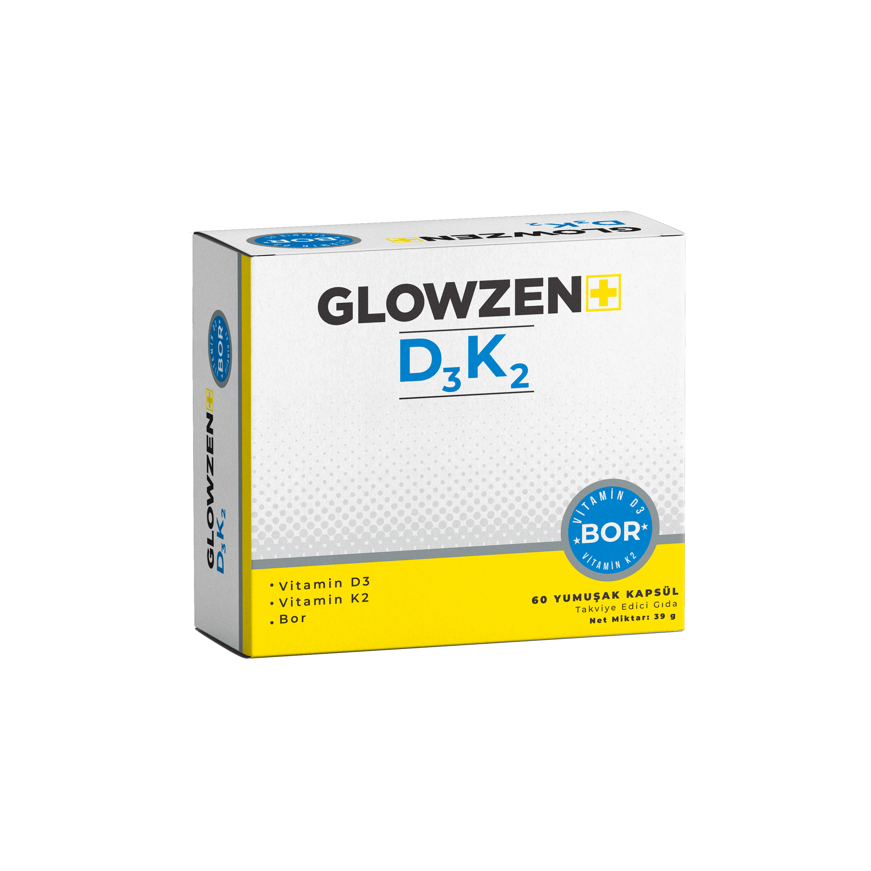 Glowzen+ D3 K2 Bor 60 Kapsül