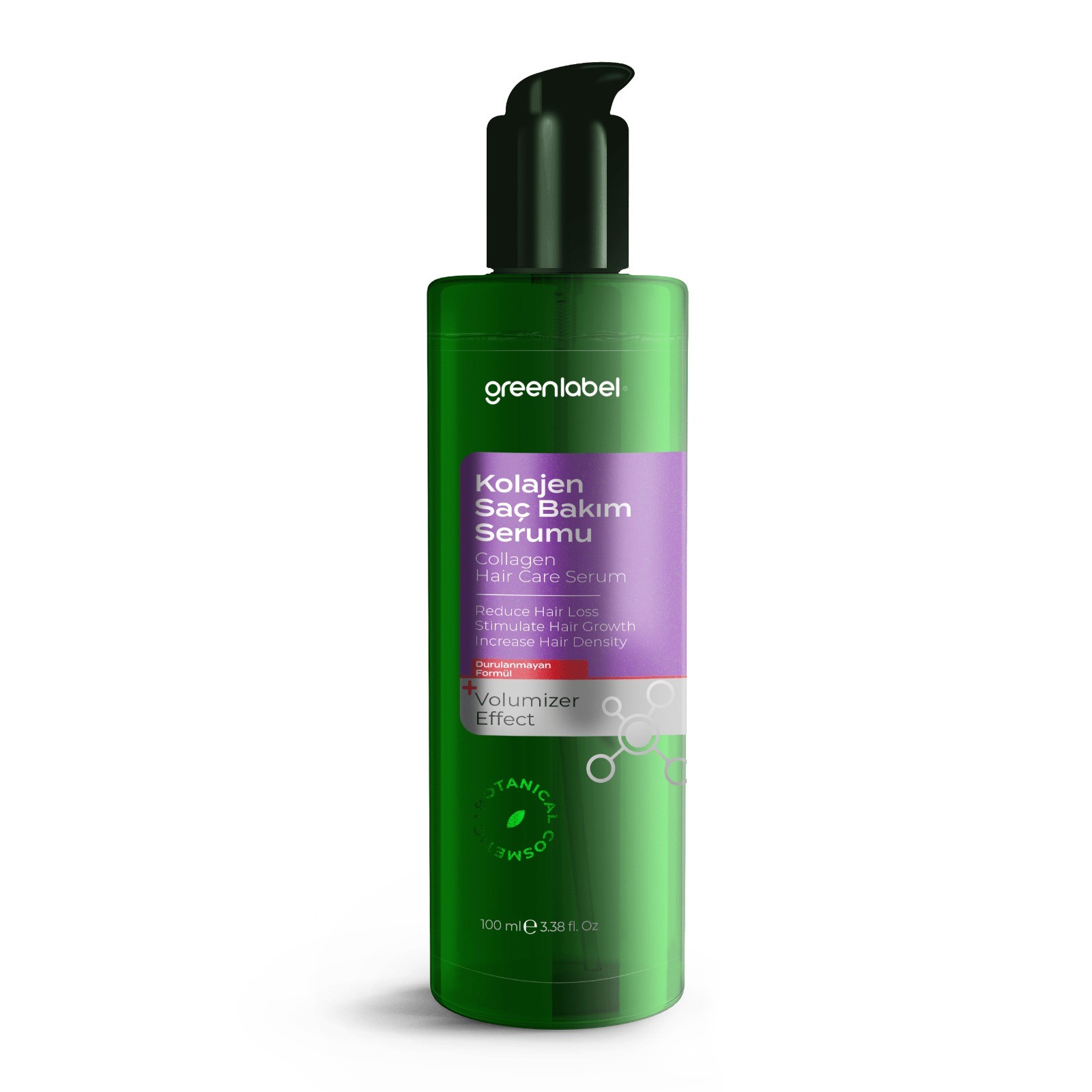 GREENLABEL Kolajen Özlü Canlandırıcı Ve Hacim Aldırıcı Durulamasız Saç Serumu 100 ml