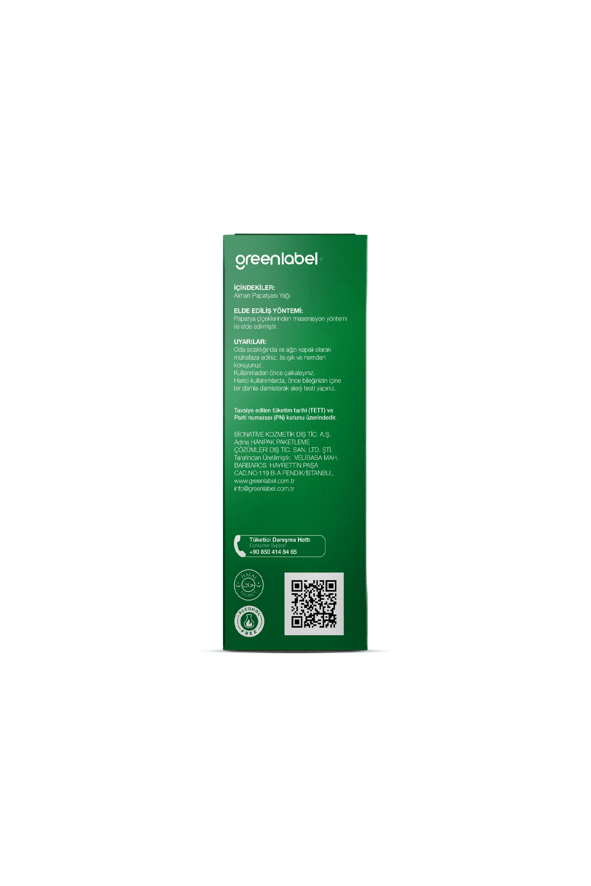 GREENLABEL Papatya Yağı 20ml.