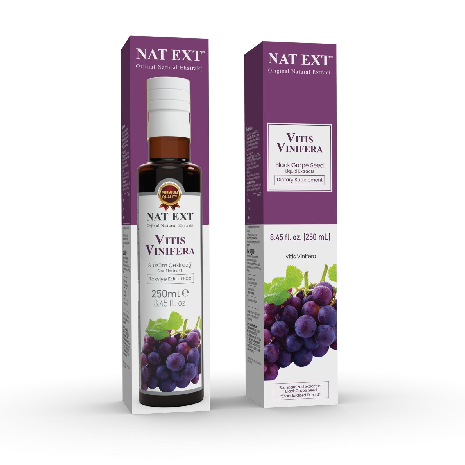 VITIS VINIFERA Black Grape Seed Liquid Extract 250ml