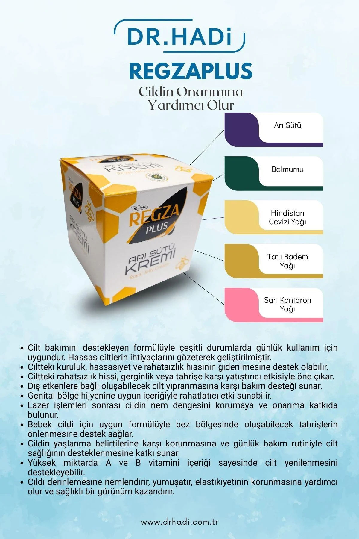 DR. HADİ REGZA PLUS CİLT BAKIM KREMİ 50 ml