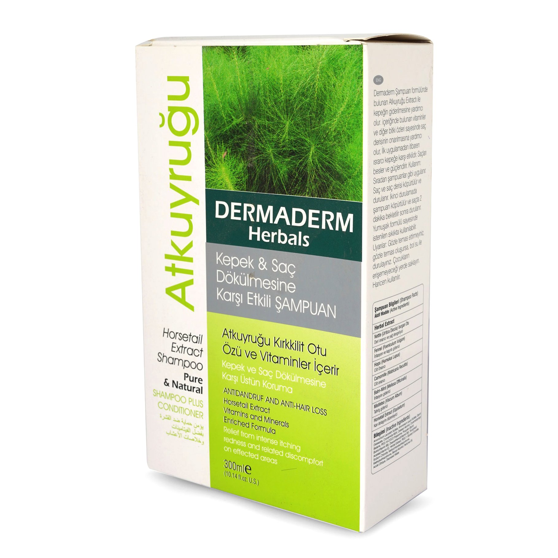 Dermaderm At Kuyruğu Kepeğe Karşı & Saç Güçlendirici Şampuan 300 ml