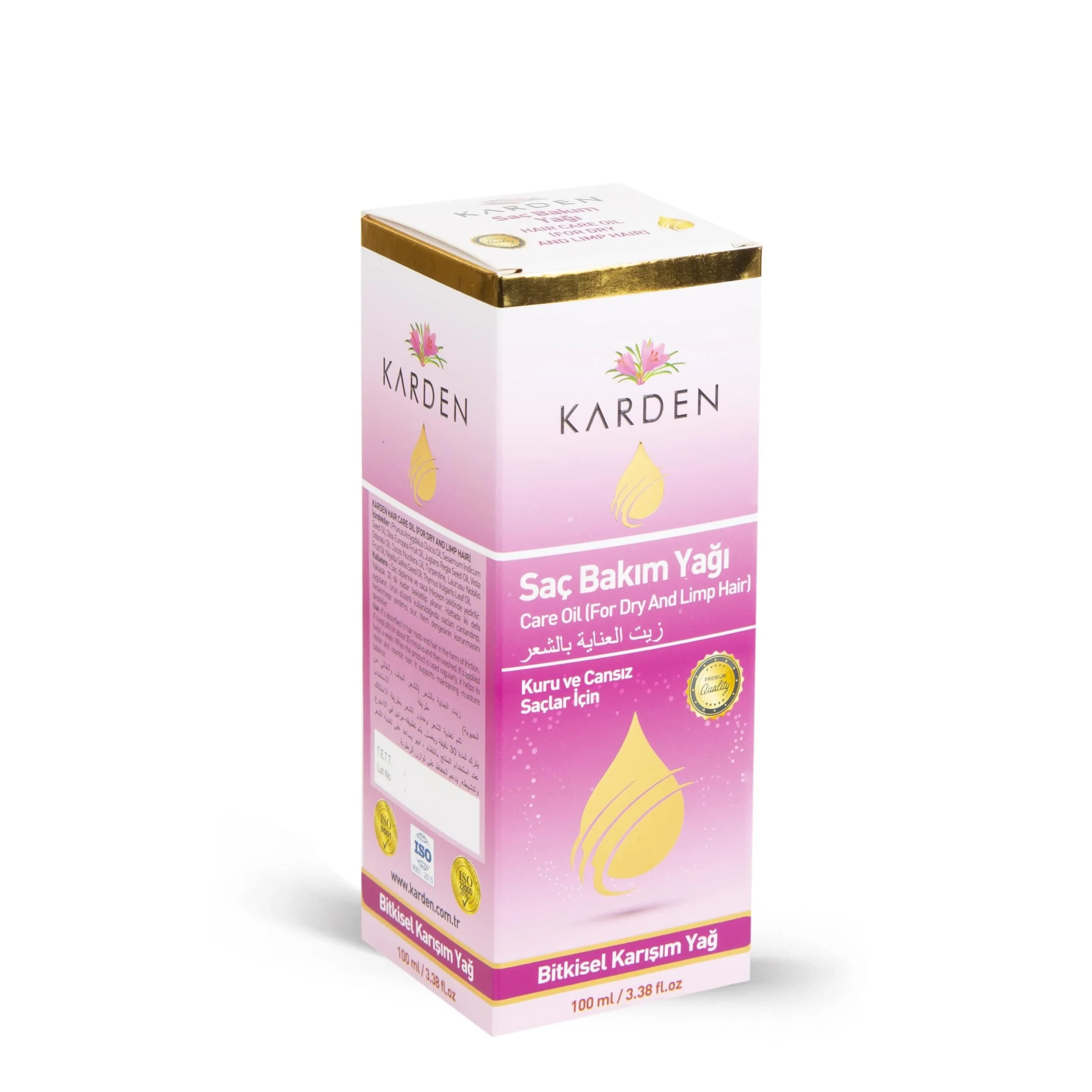 KARDEN SAÇ BAKIM YAĞI KUTULU ( KURU VE CANSIZ SAÇLAR İÇİN ) 100 ML.