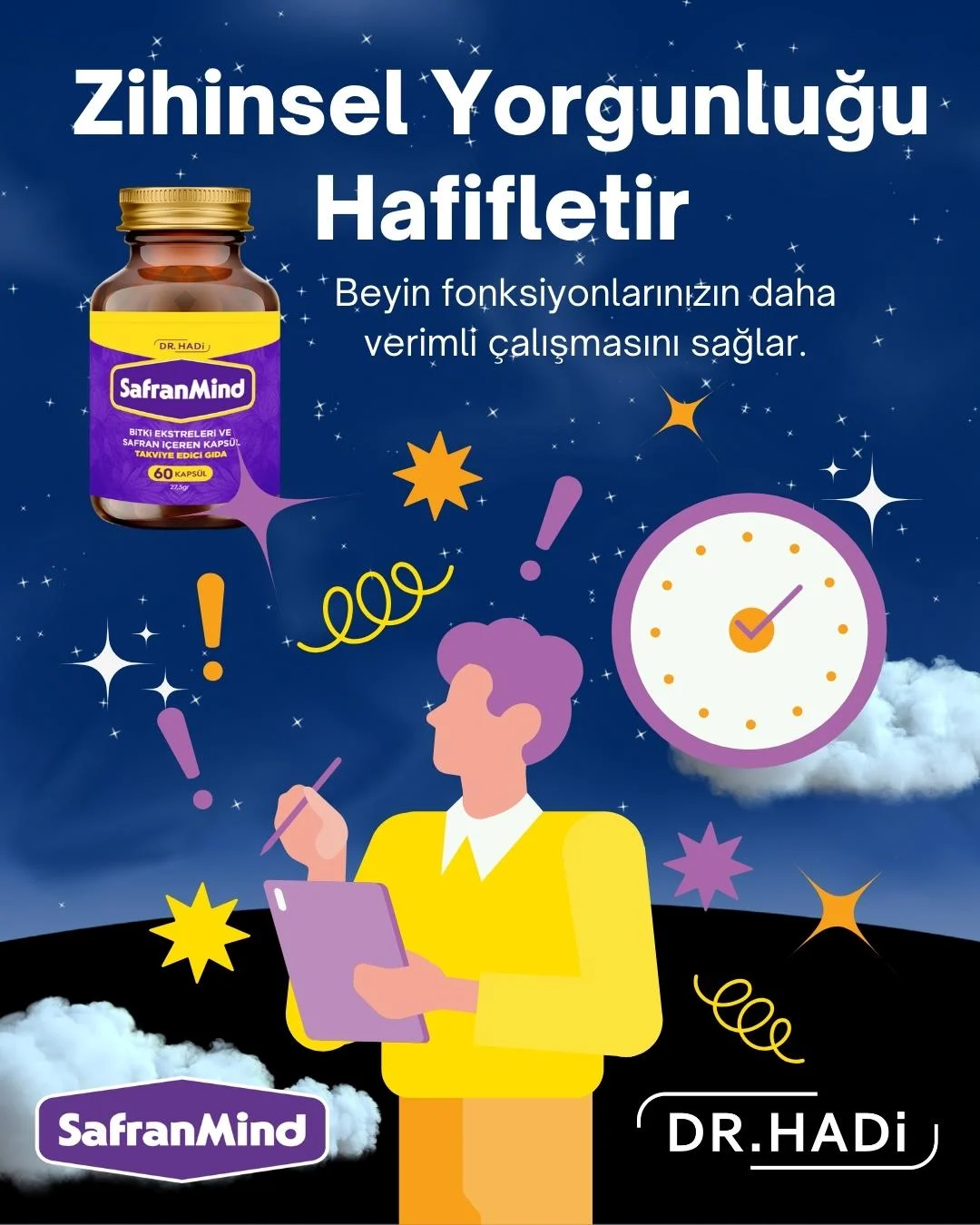 DR. HADİ Safran Mind 60 Kapsül