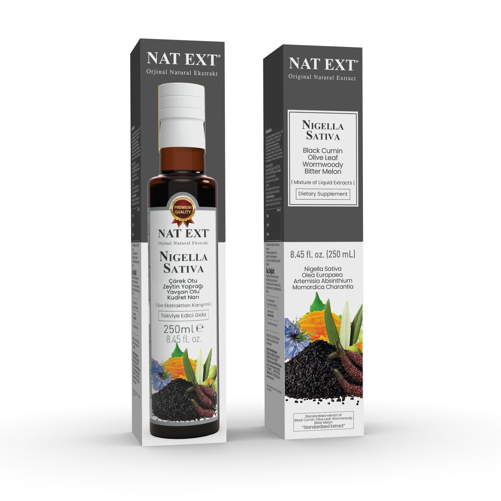 NIGELLA SATIVA Çörek Otu Zeytin Yaprağı Yavşan Otu Kudret Narı 250ml