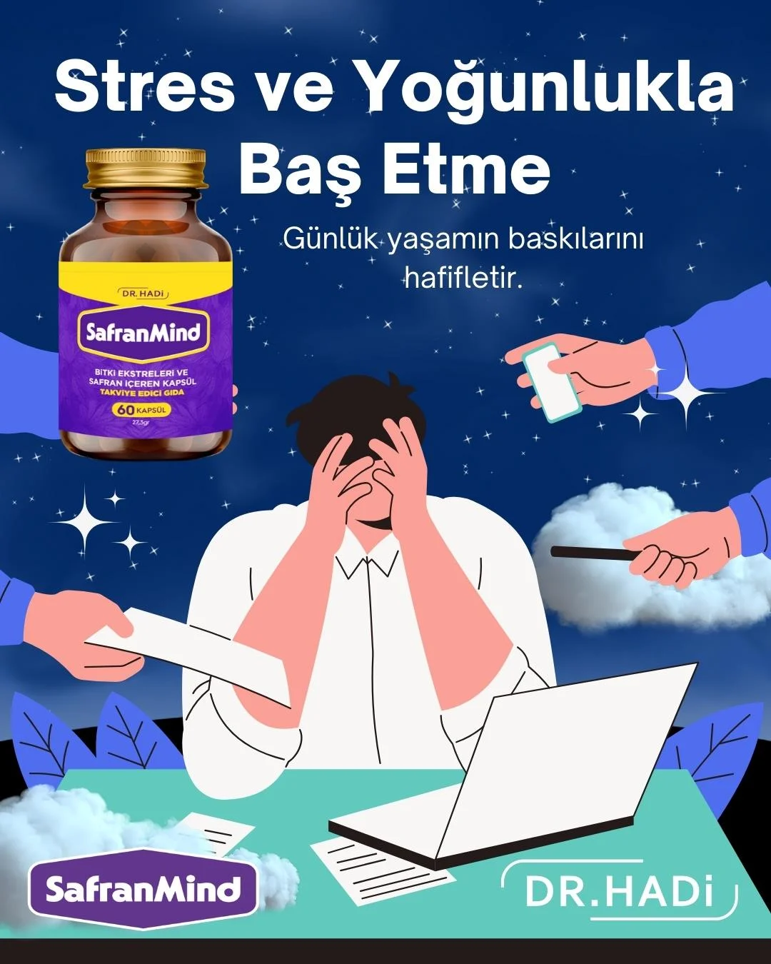 DR. HADİ Safran Mind 60 Kapsül