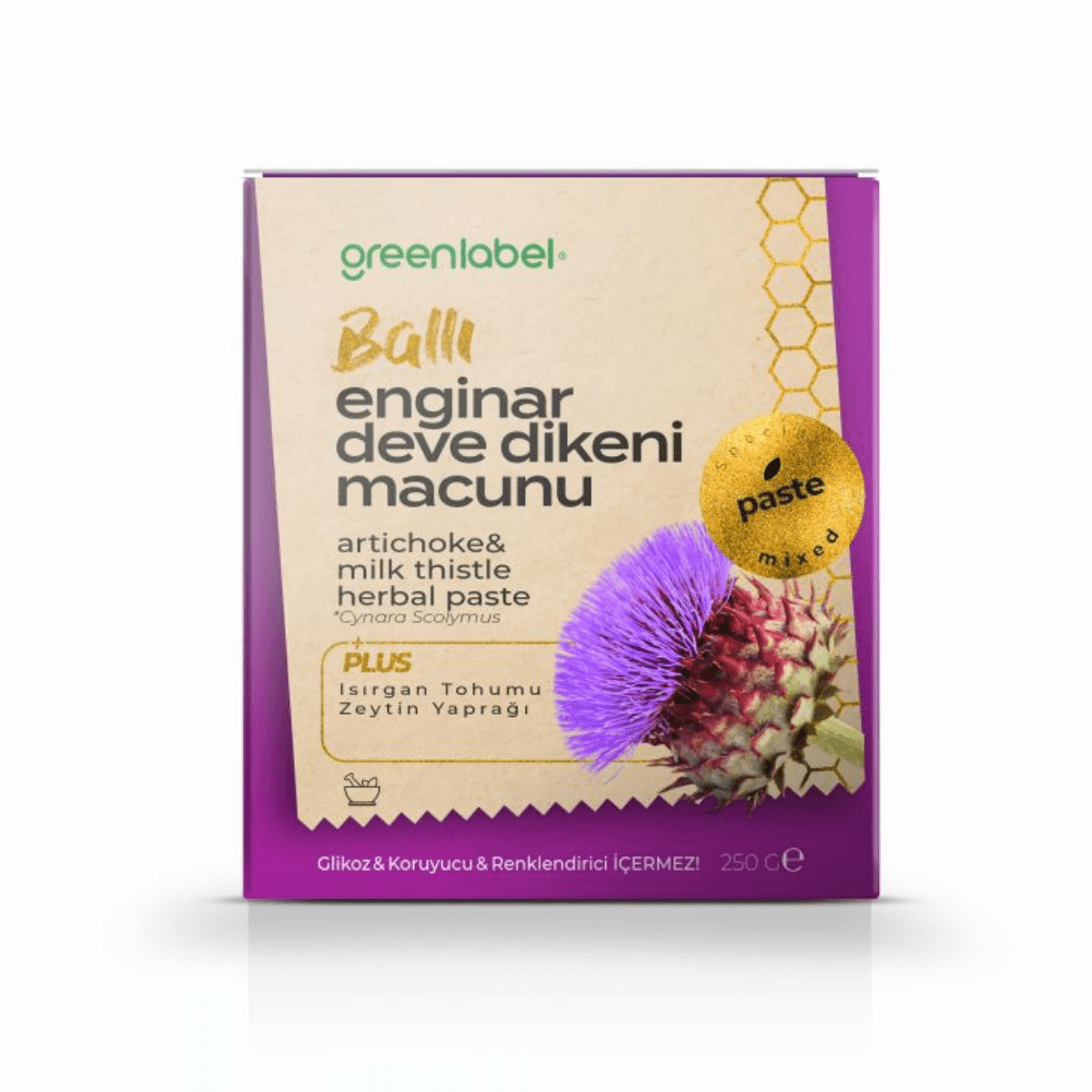 GREENLABEL Enginar Deve Dikeni Ekstraktlı Ballı Macun 250 gr.