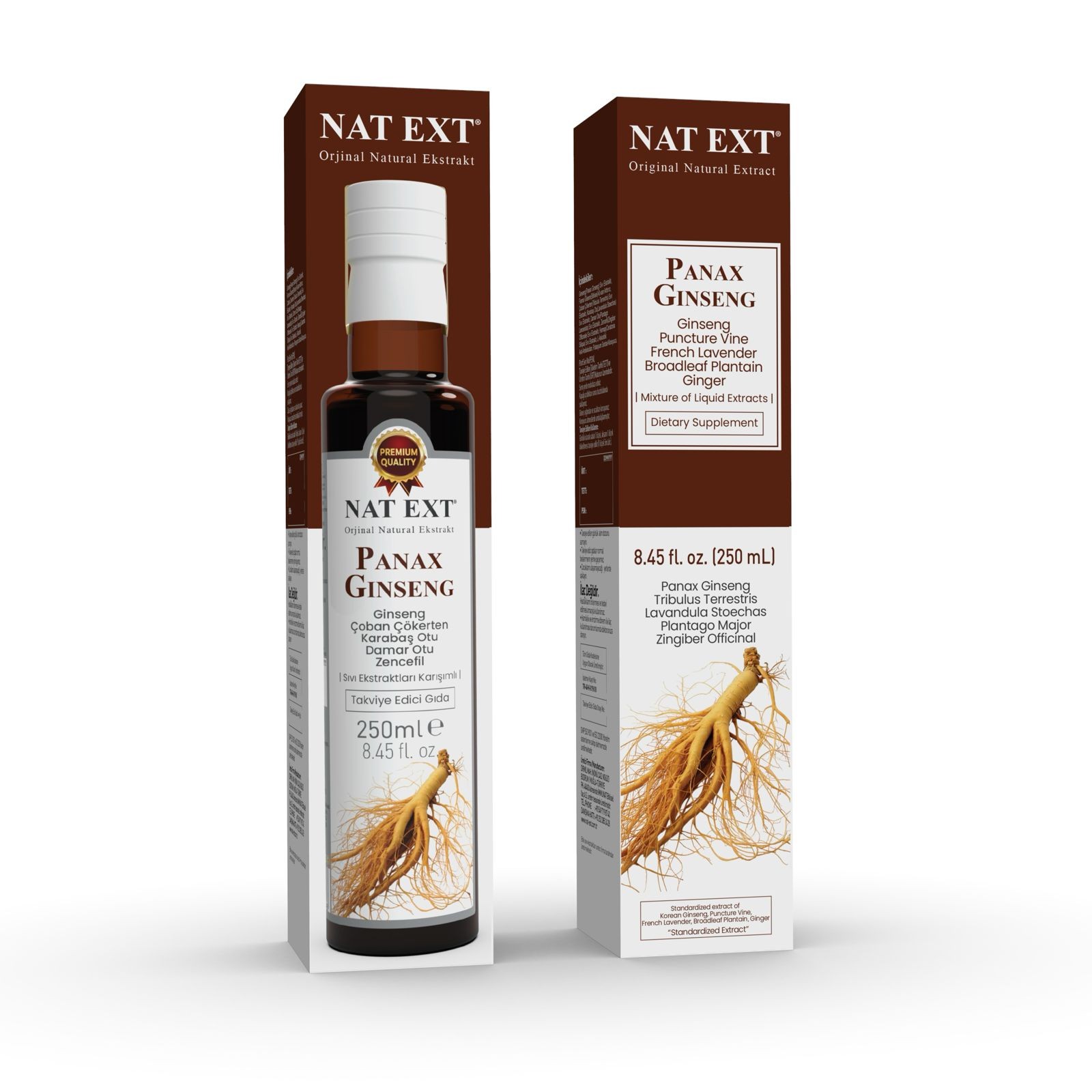 PANAX GINSENG Ginseng Çoban Çökerten Karabaş Otu Damar Otu Zencefil Sıvı Ekstraktı - 250ml