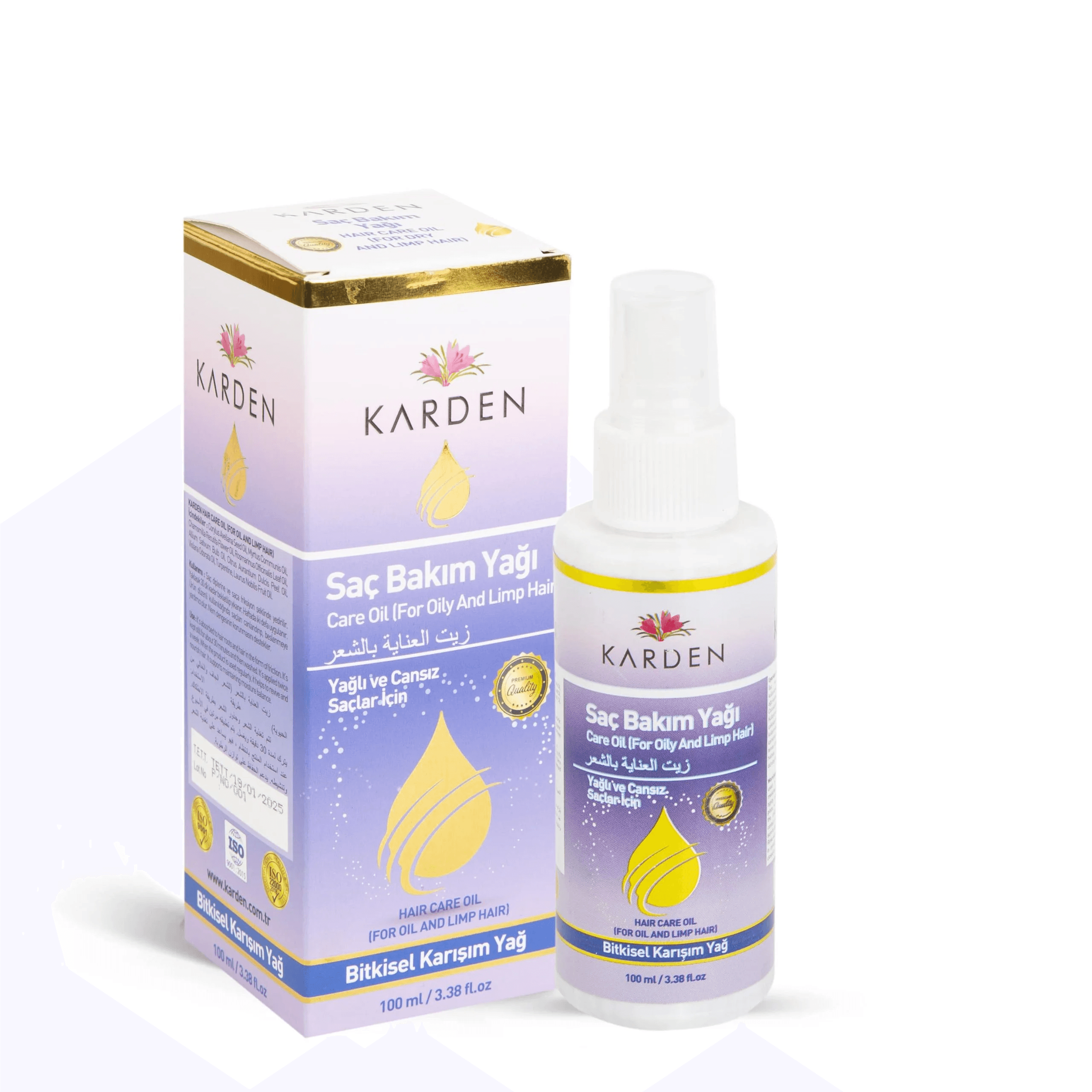 KARDEN SAÇ BAKIM YAĞI ( YAĞLI VE CANSIZ SAÇLAR İÇİN ) 100 ML