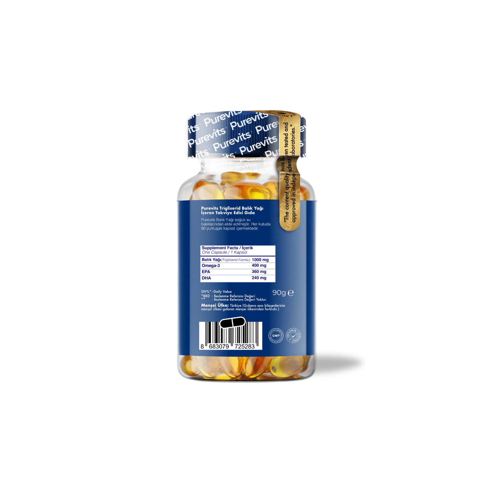 ADVANCED OMEGA-3 Yüksek Oran EPA DHA 1000 mg - Balık Yağı - 90 Adet Soft Jel