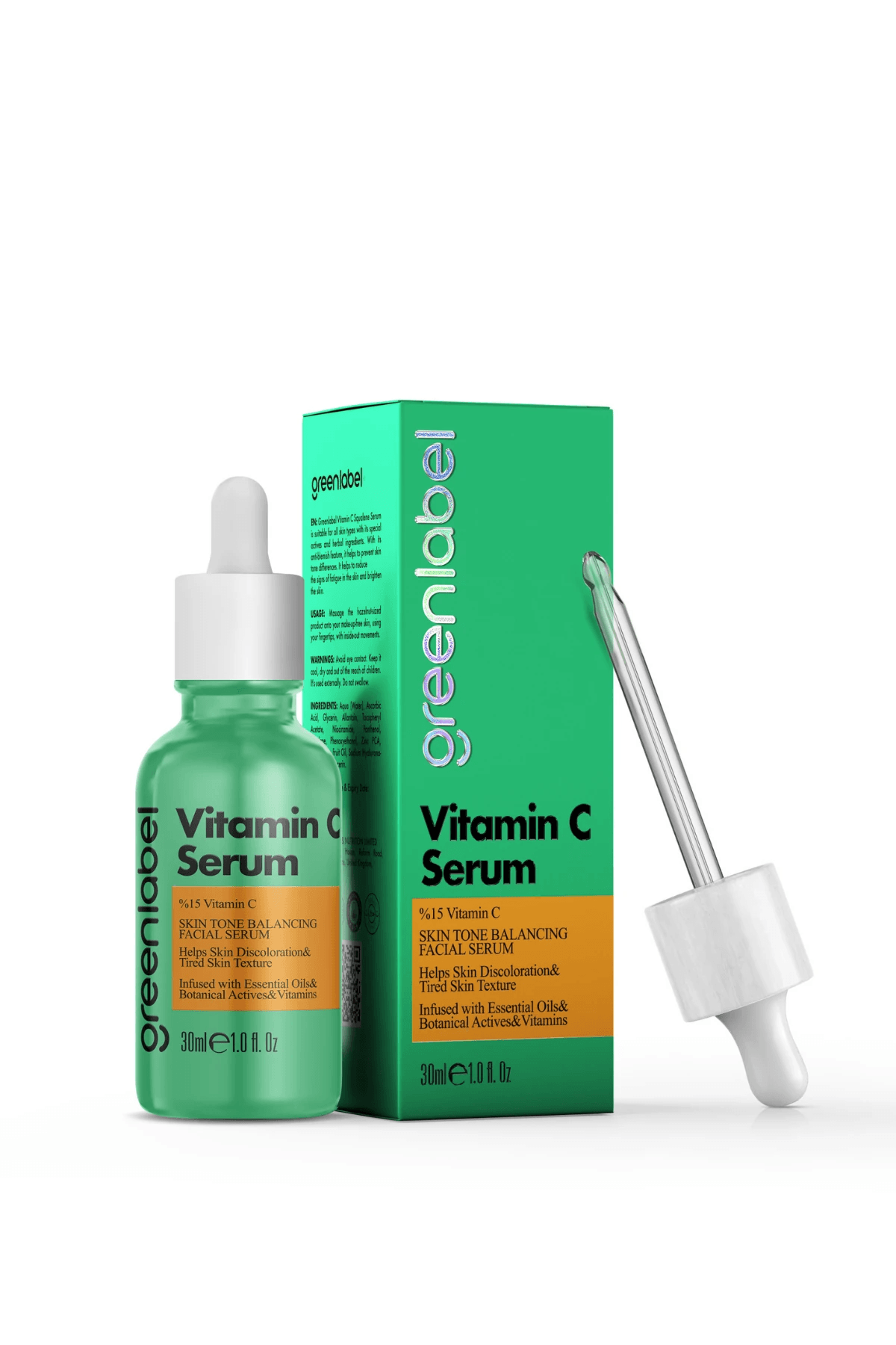 GREENLABEL Aydınlatıcı ve Canlandırıcı C Vitamini Cilt Serumu 30 ML