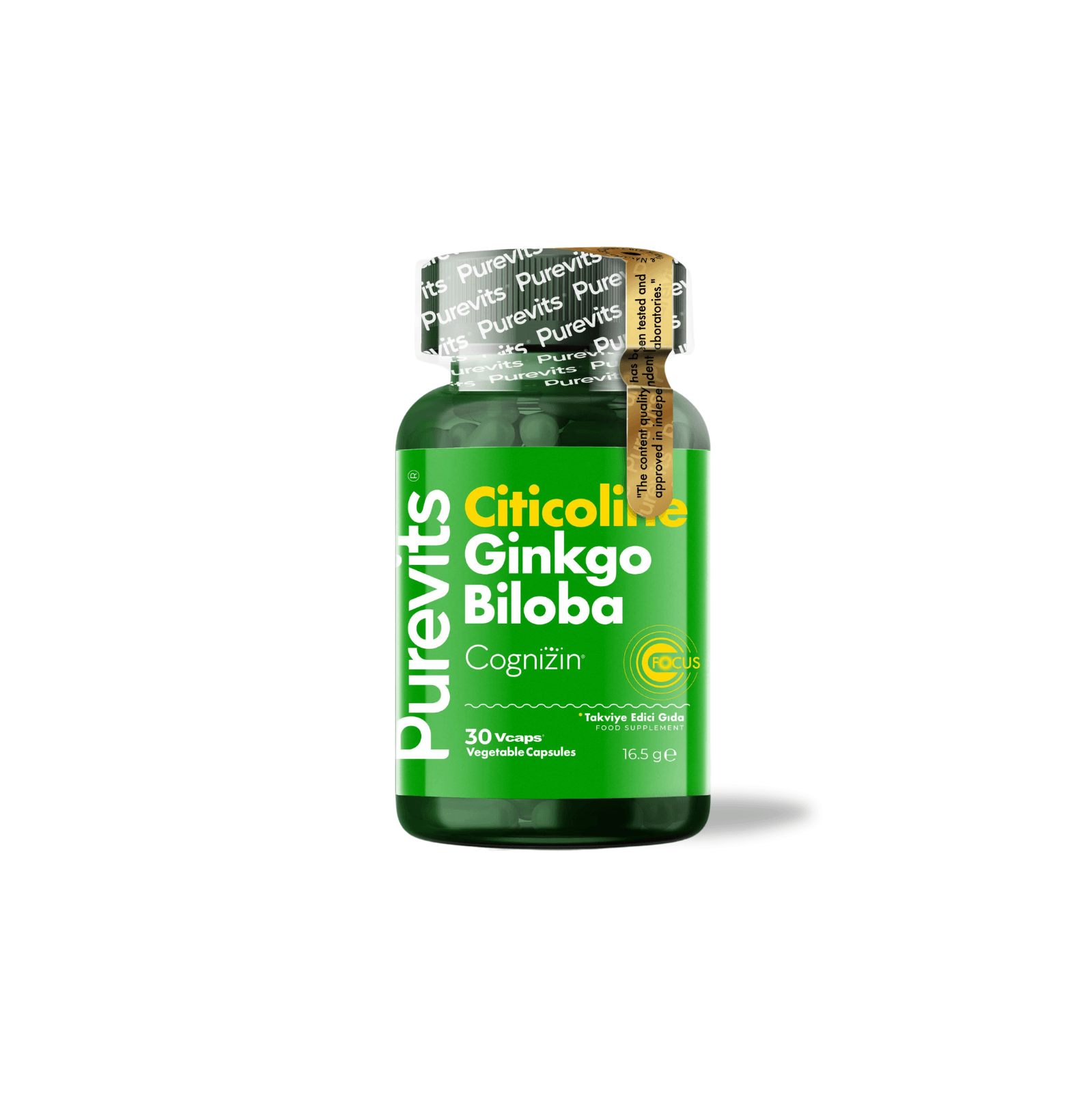 Ginkgo Biloba Citicoline  + Focus - 30 Vegan Kapsül 