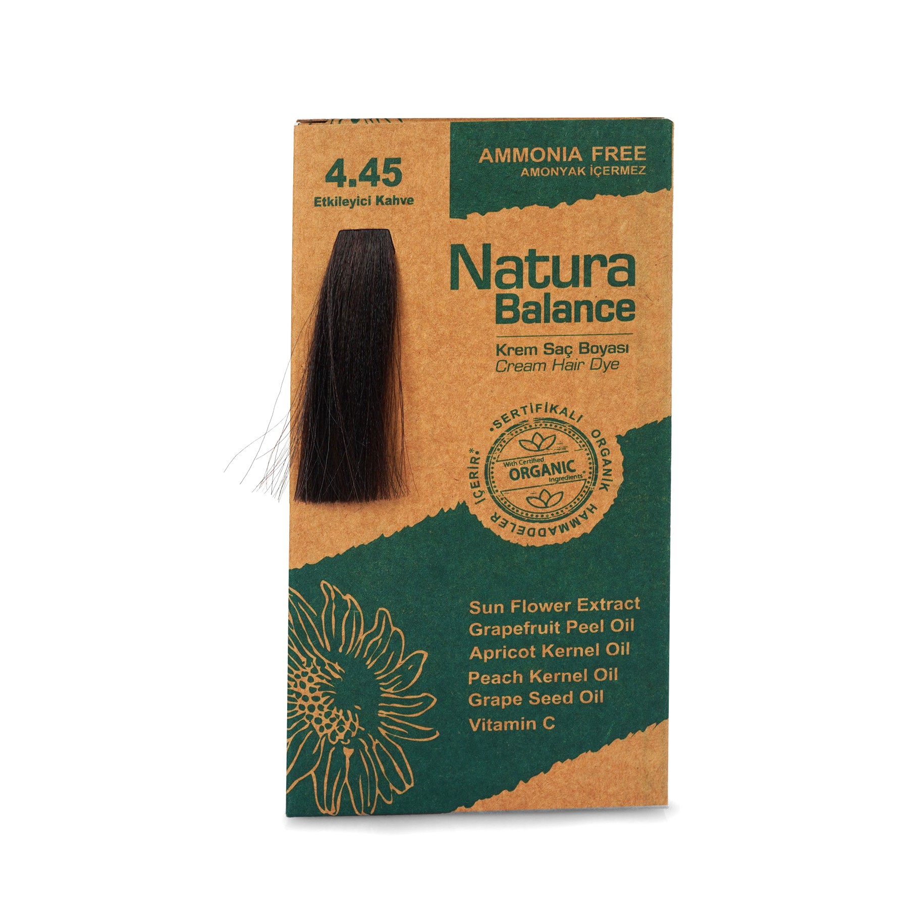 NB Organik Saç Boyası No:4.45 Etkiyeci Kahve (Mocha)