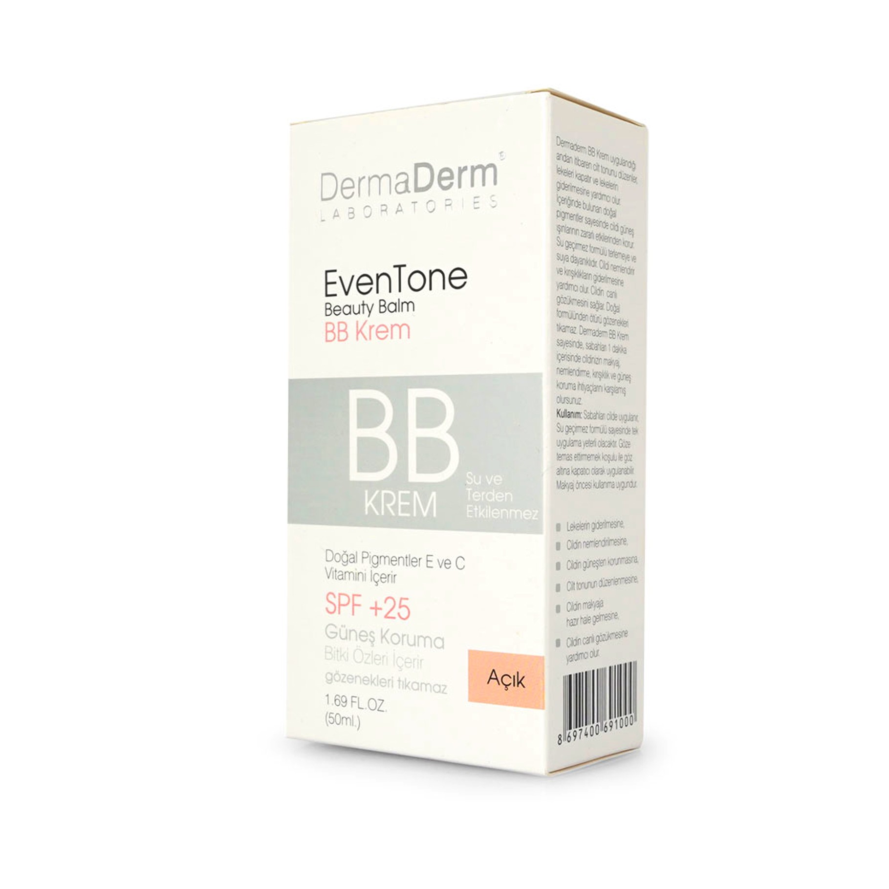 Dermaderm BB Krem Açık Ton ( Lıght )