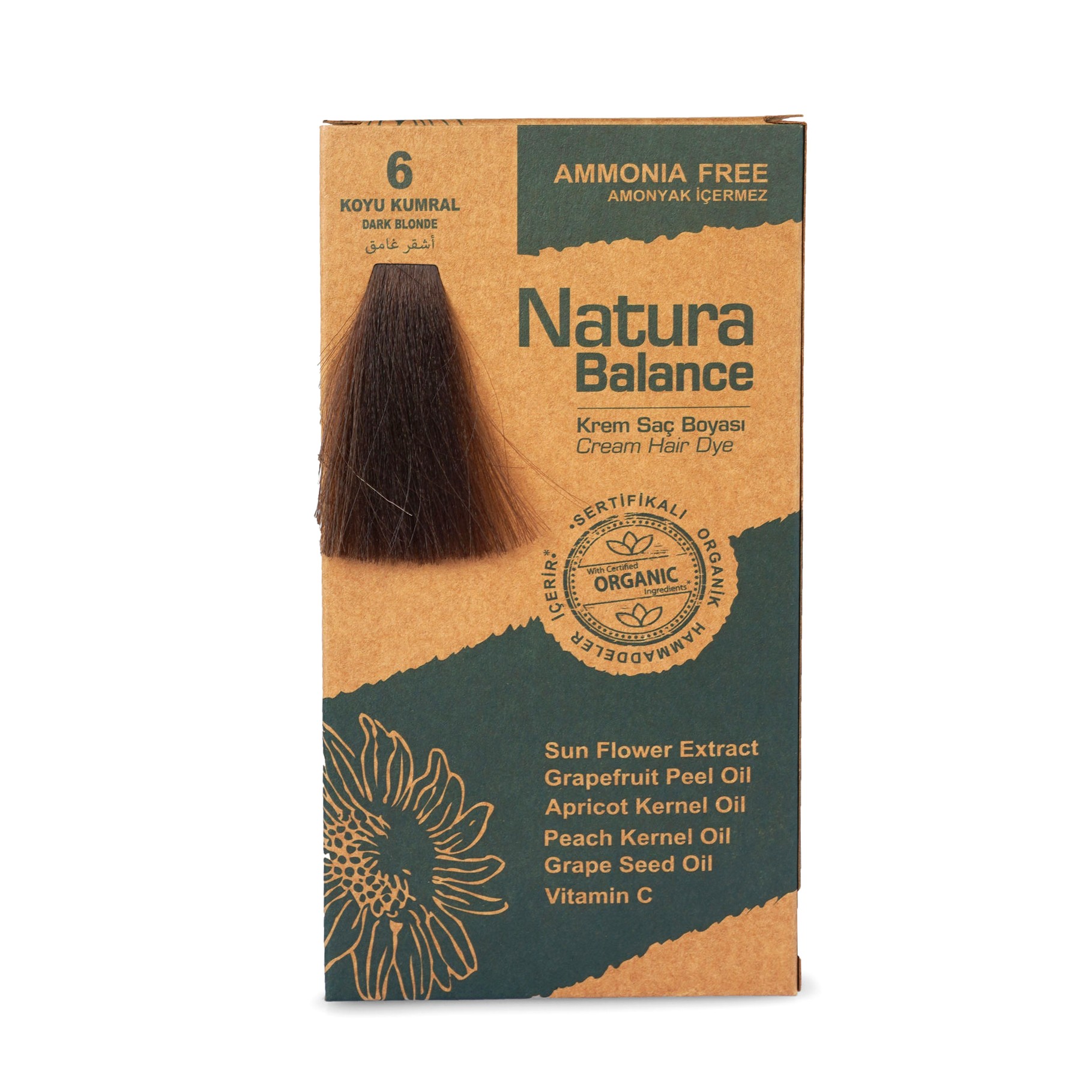NB Organik Saç Boyası No:6 Koyu Kumral