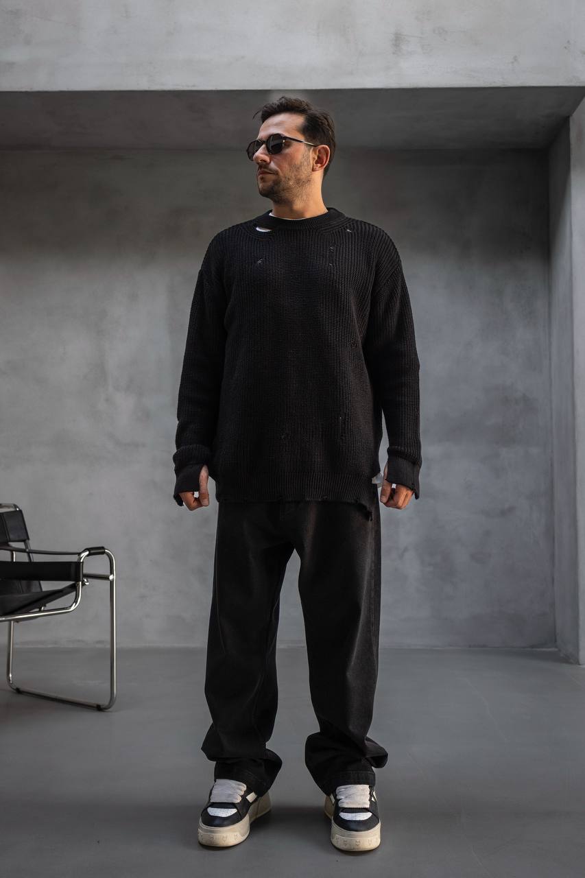 Knitted Detailed Sweatshirt