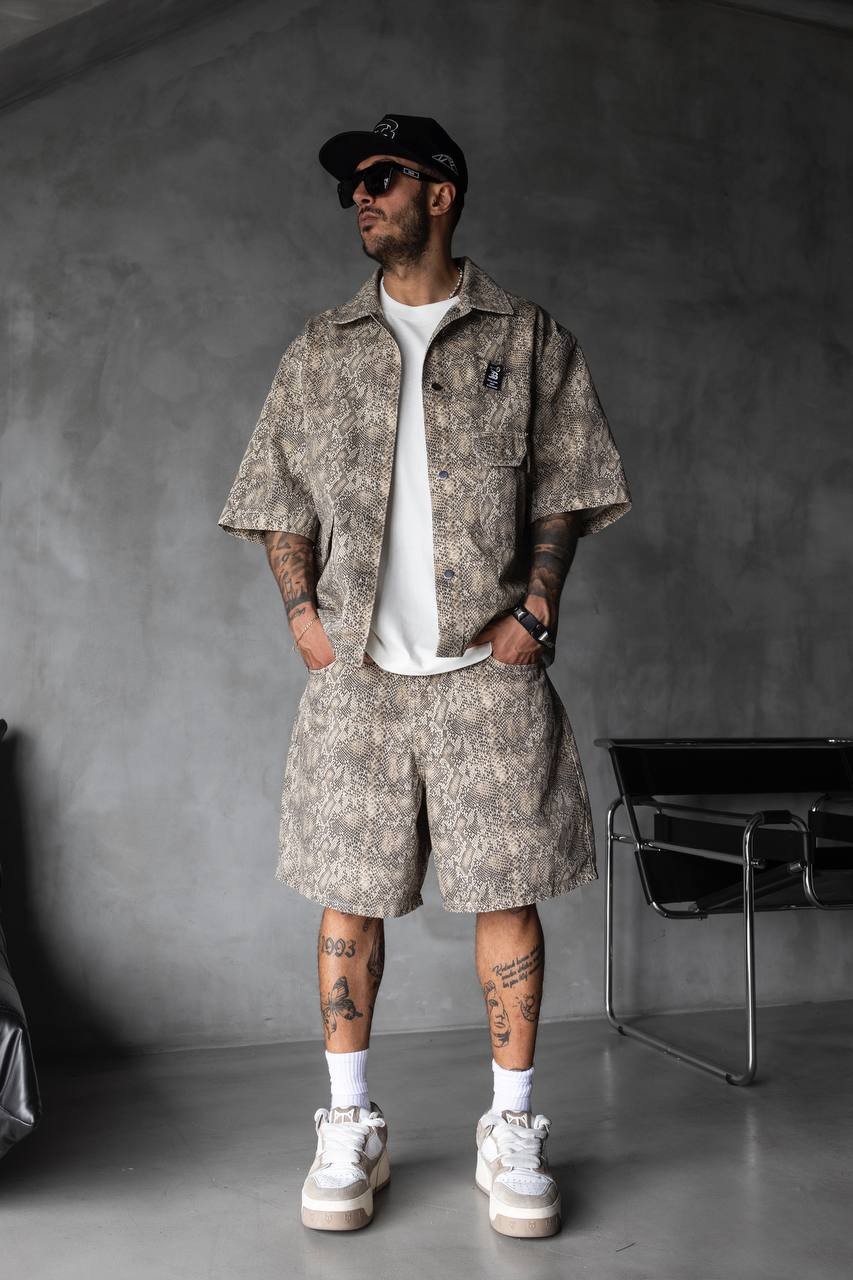 Snake Leather Patterned Suit