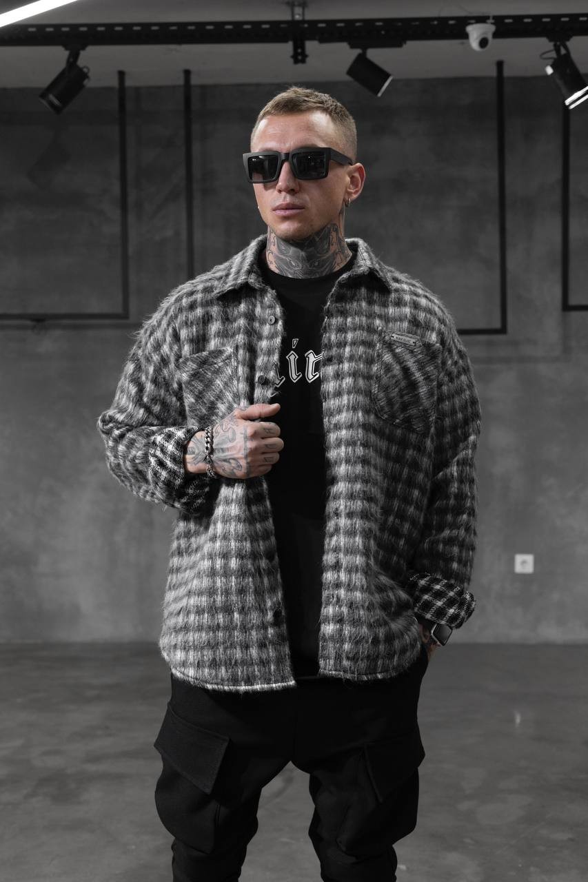 Grey Checkered Flannel