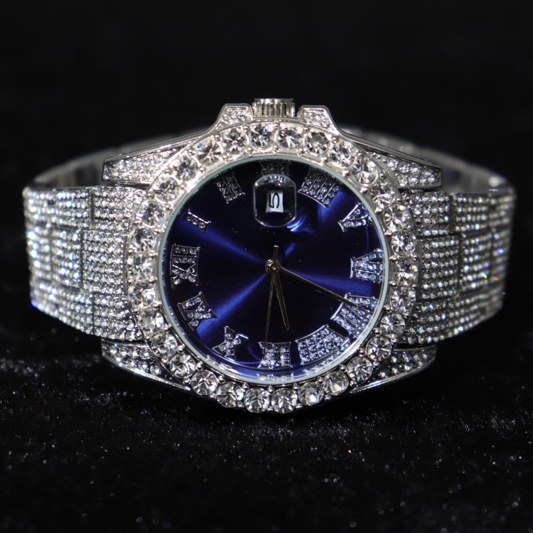 Iced Roli Case Watch (Blue- Silver)