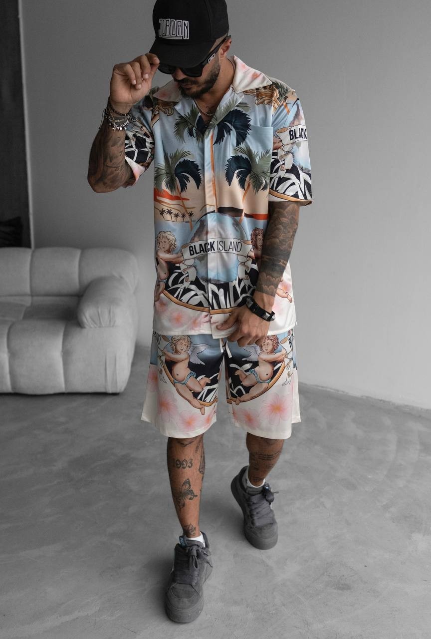 Beach Sea Satin Suit