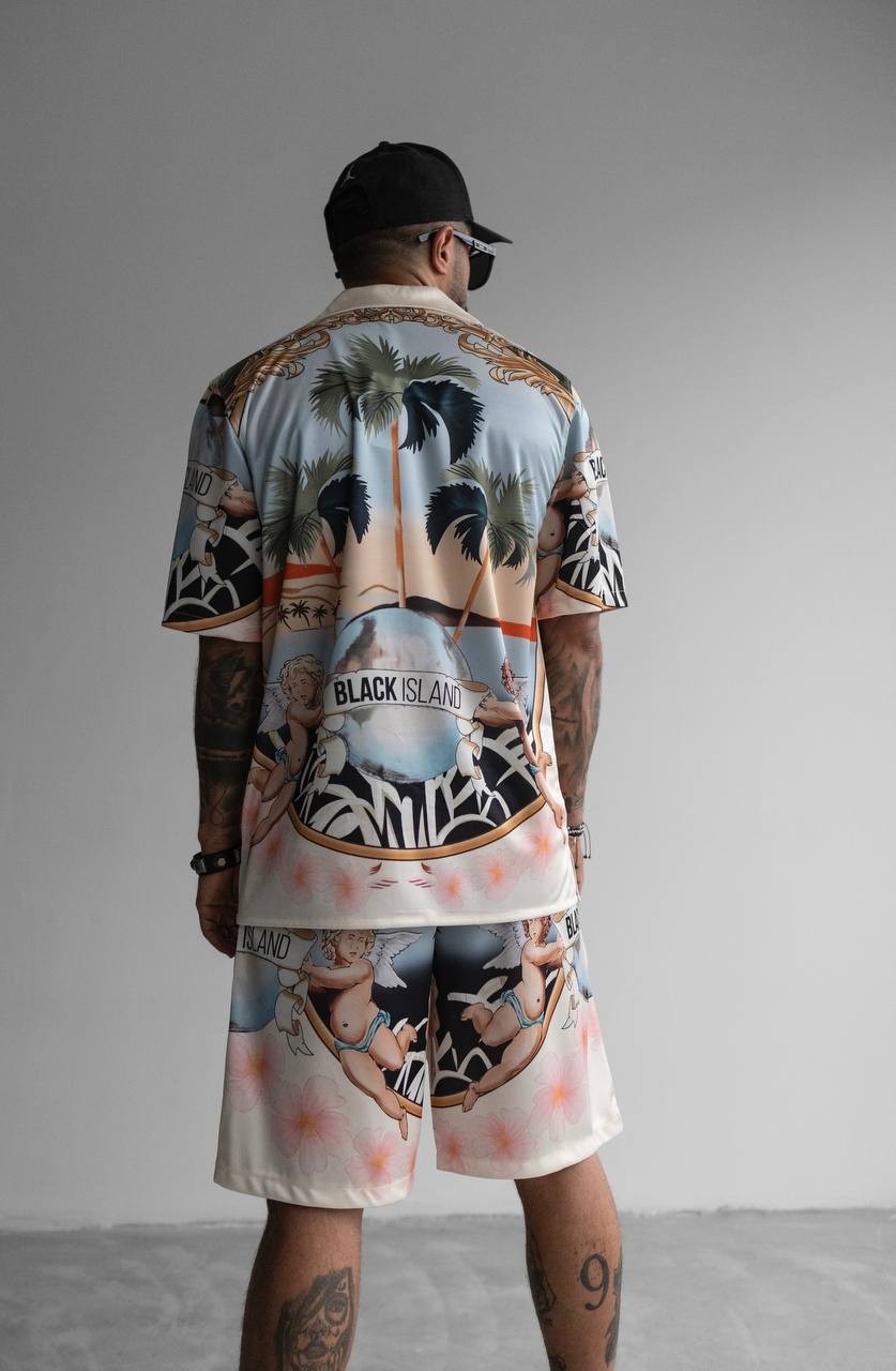 Beach Sea Satin Suit