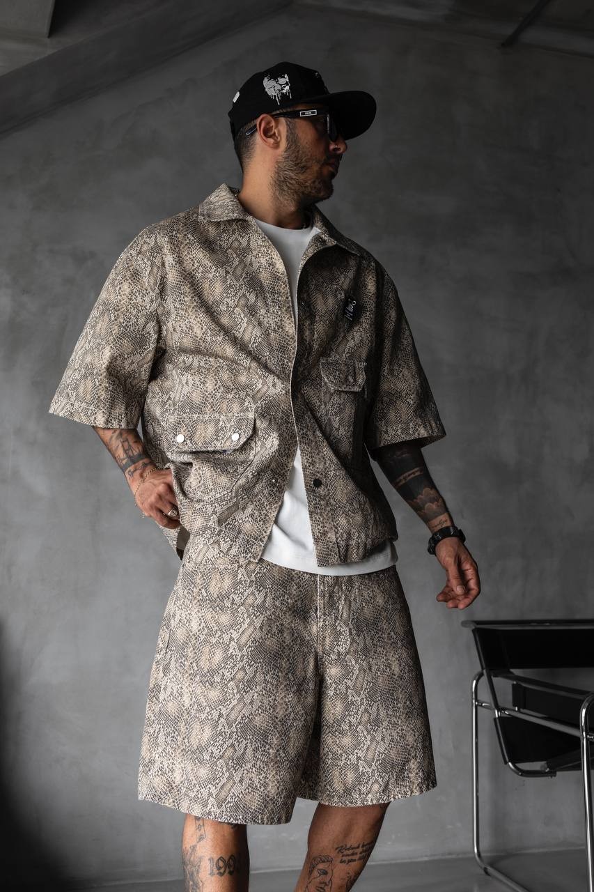 Snake Leather Patterned Suit