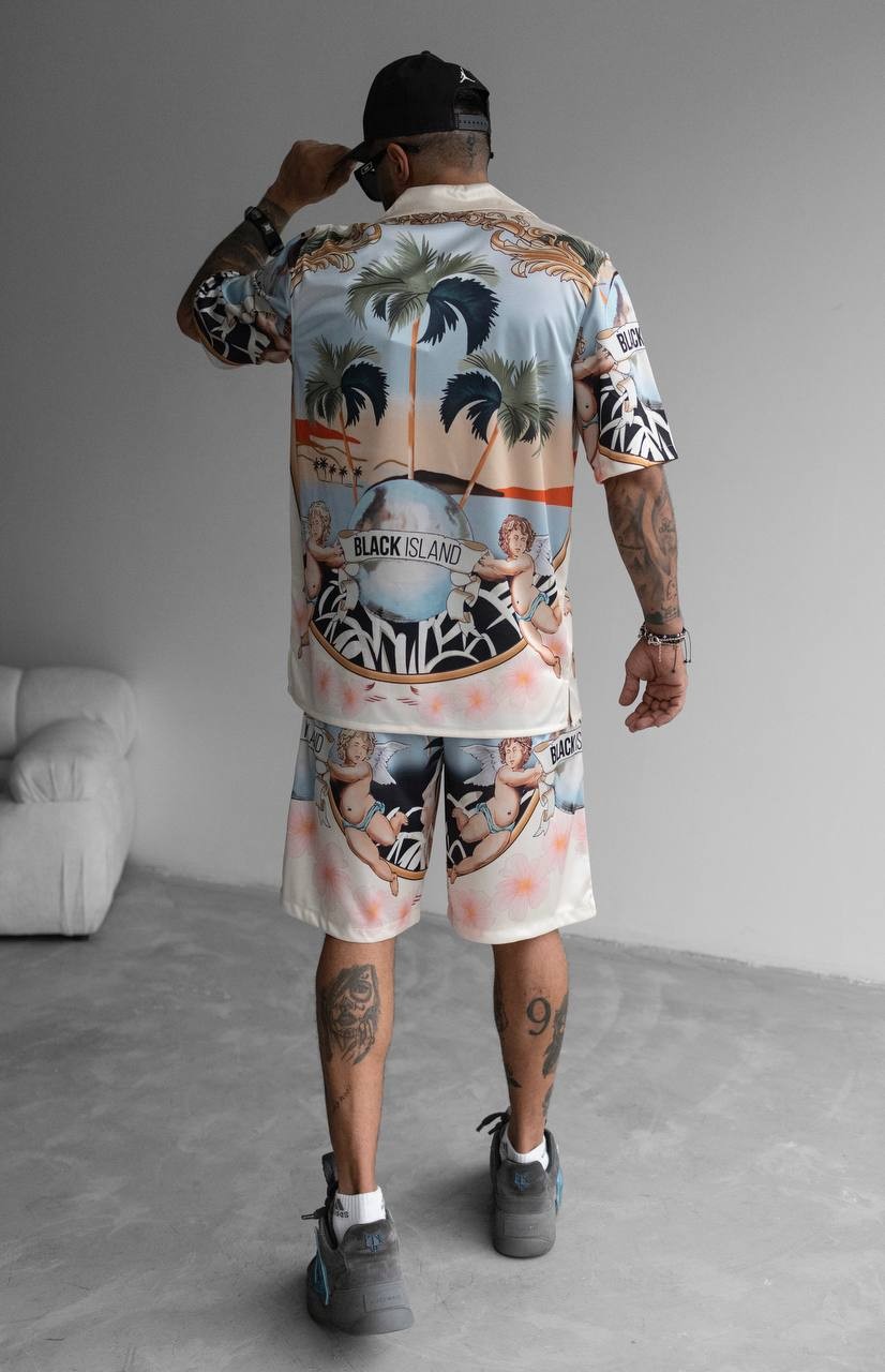 Beach Sea Satin Suit