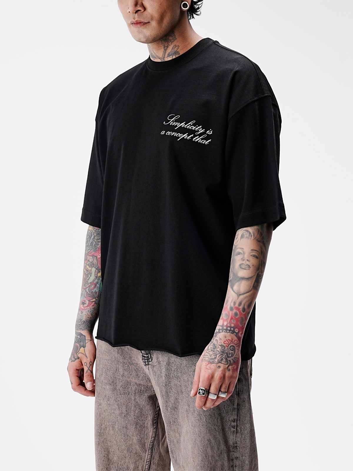 Written T-shirt Black