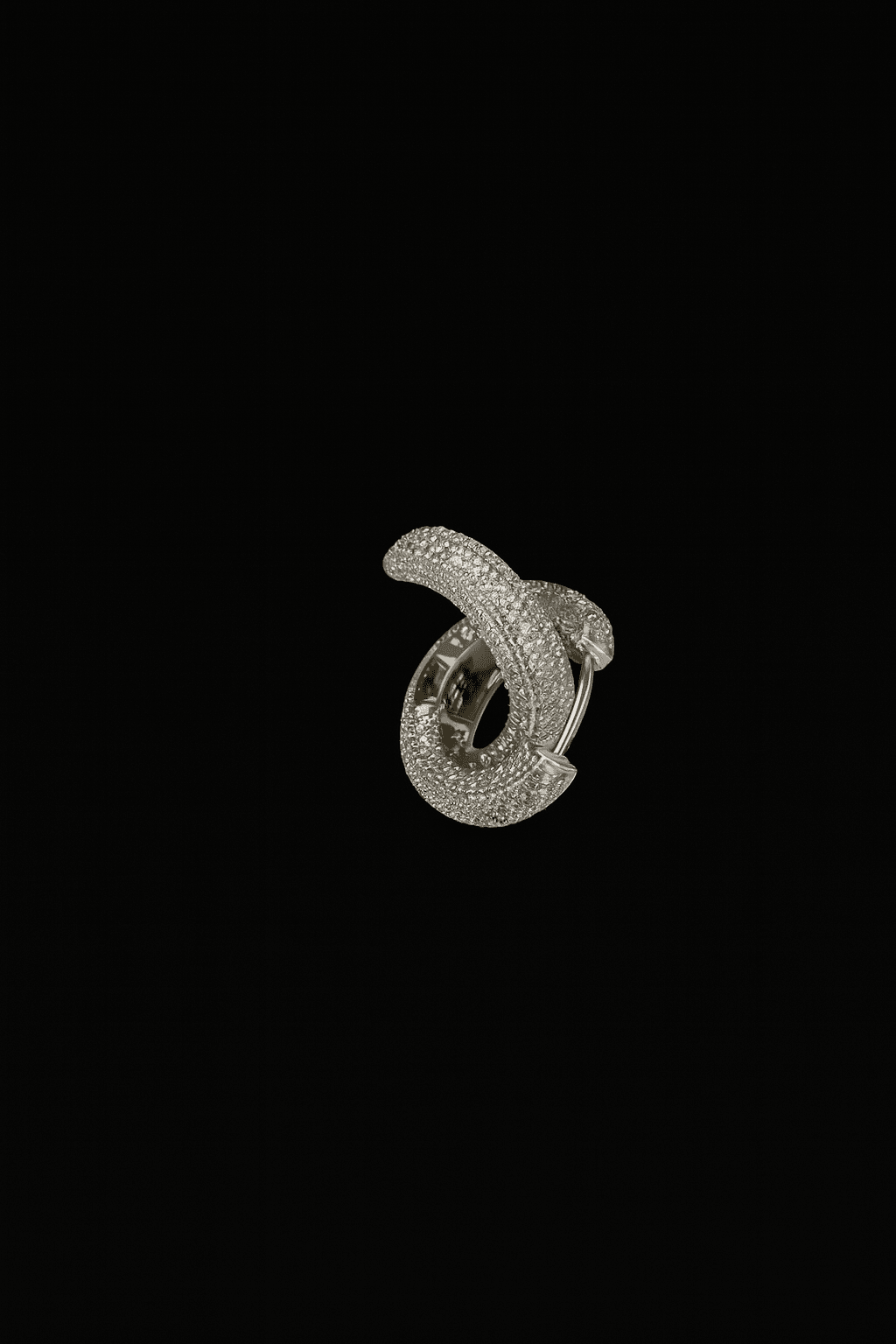 10mm Iced Hoop Earring
