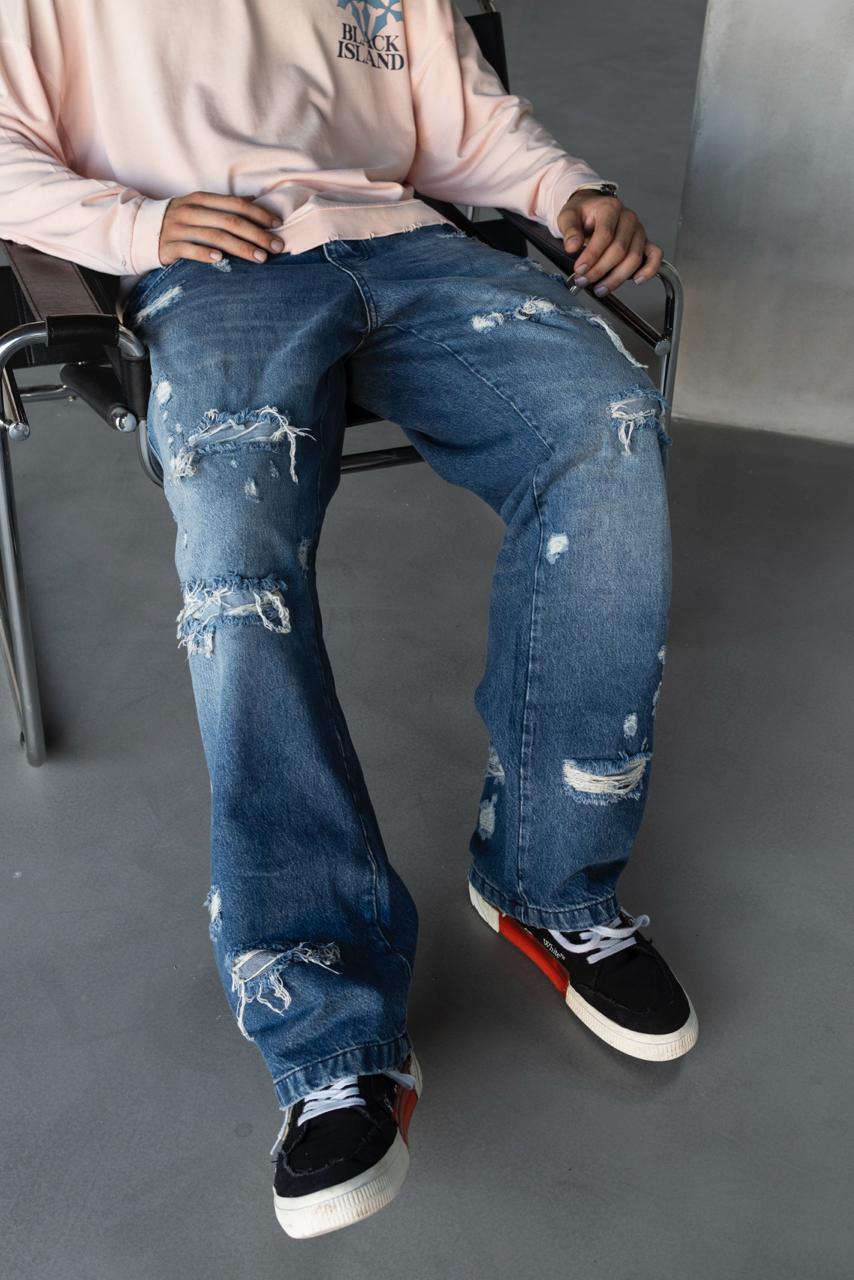 Double Layer Detailed Jeans