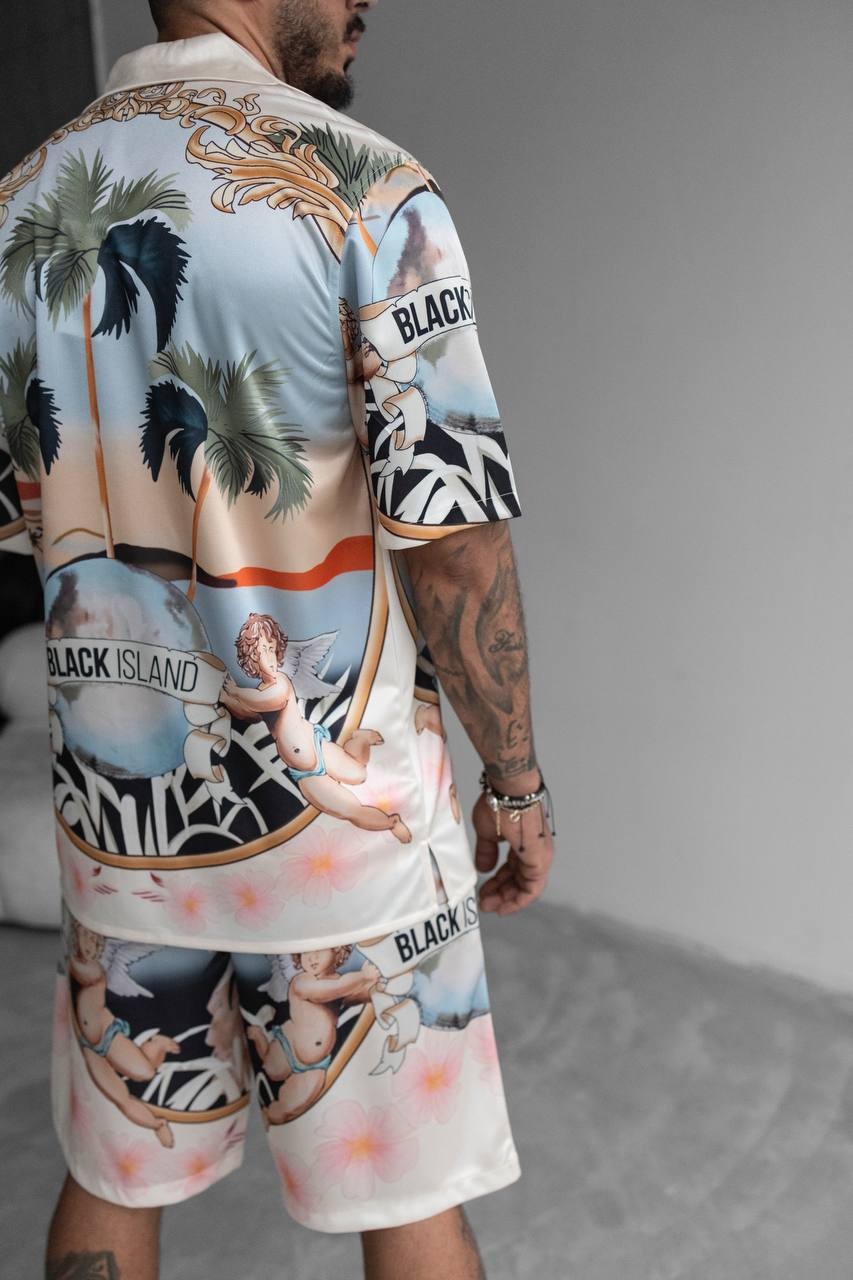 Beach Sea Satin Suit