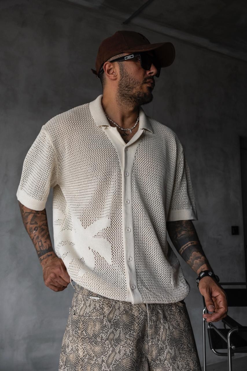 Beige Hole T-shirt