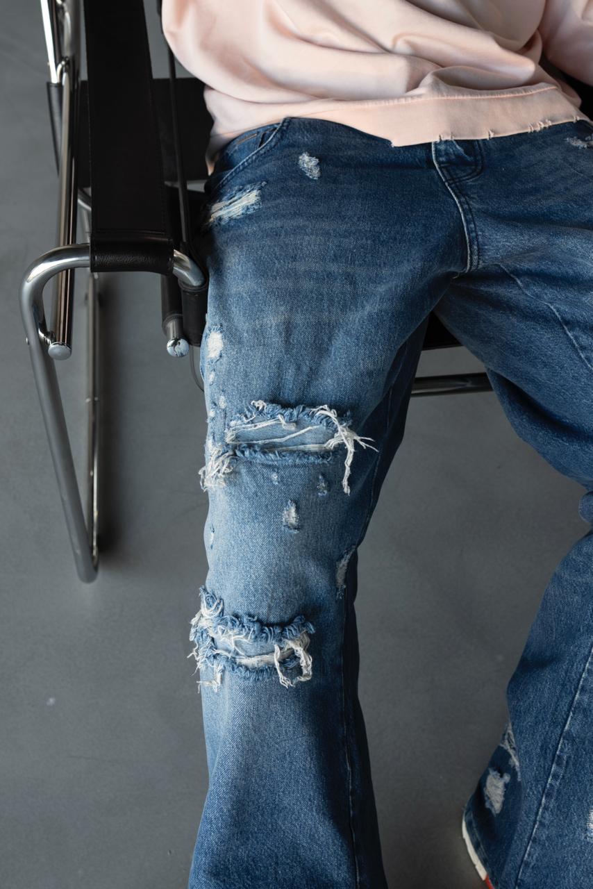 Double Layer Detailed Jeans